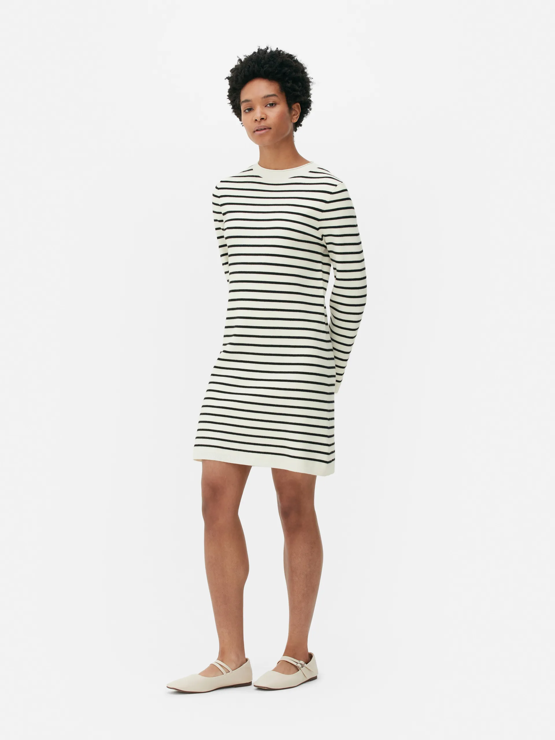 Striped Mini Jumper Dress