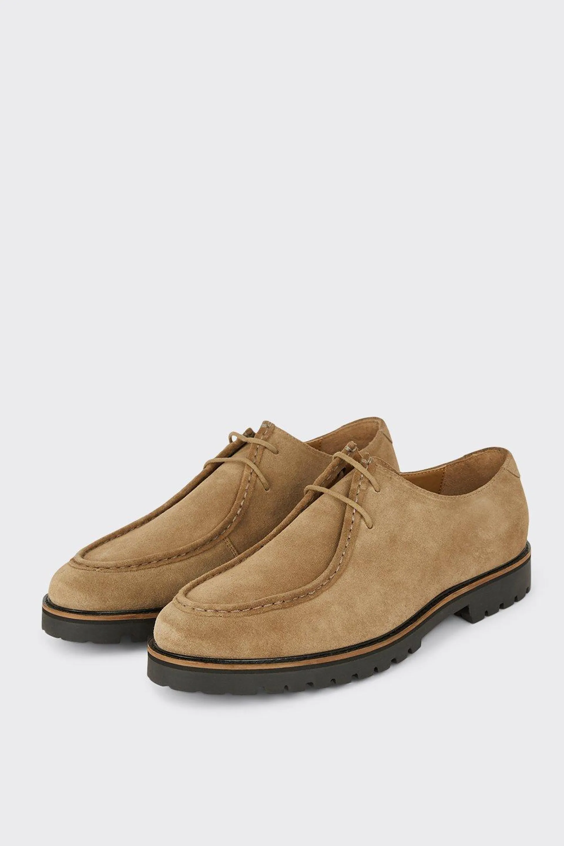 Suede Beige Boat Shoes