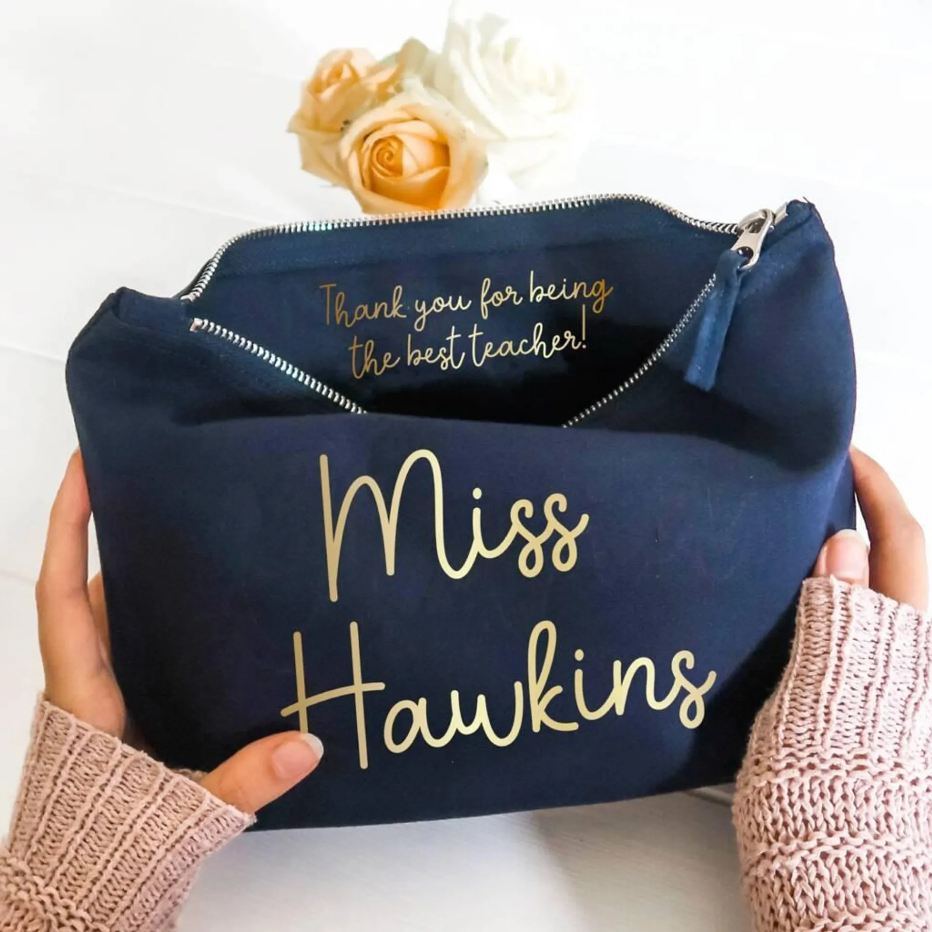 Personalised Teacher Thank You Gift Hidden Message Bag