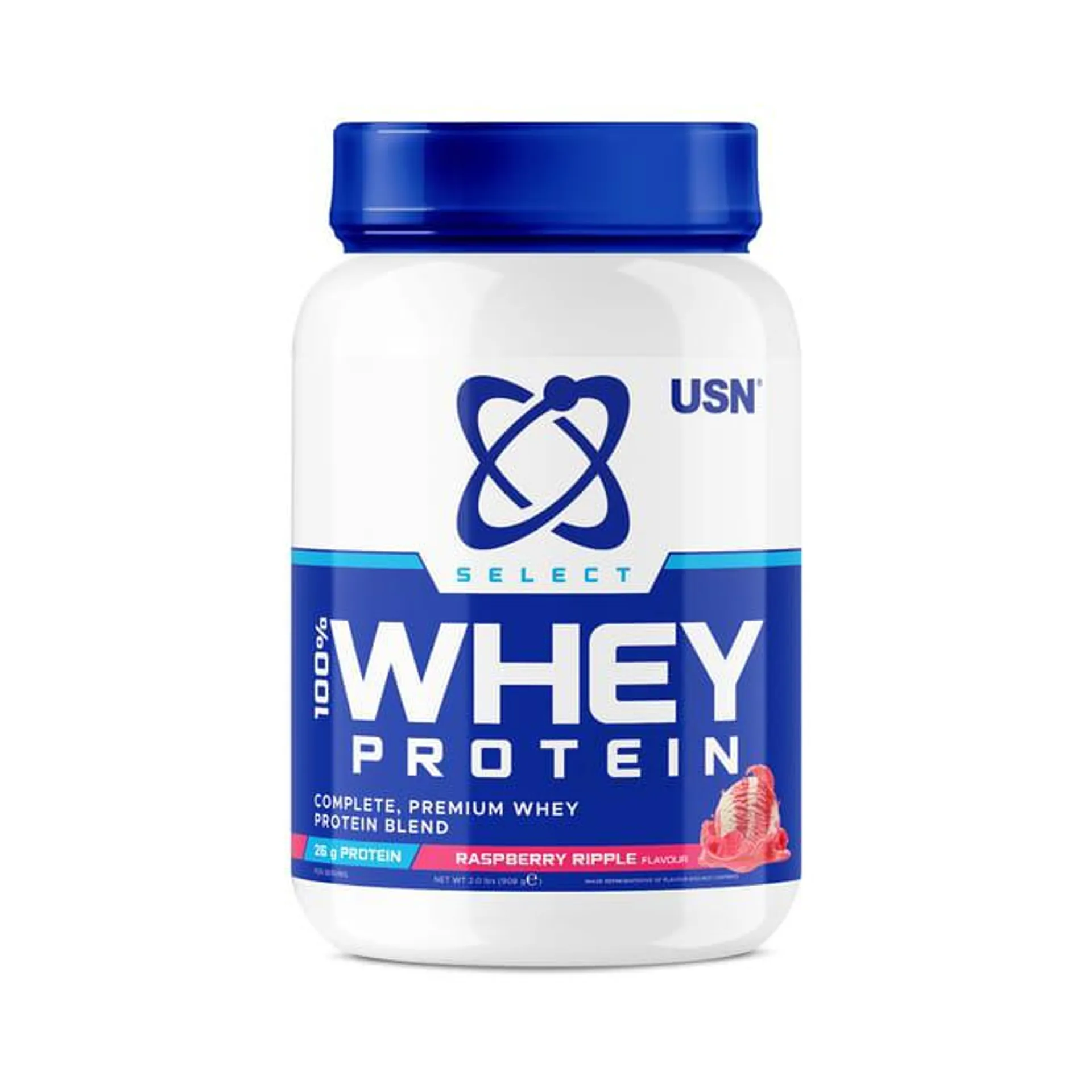 USN Selected 100% Whey Protein 908g - Raspberry Ripple