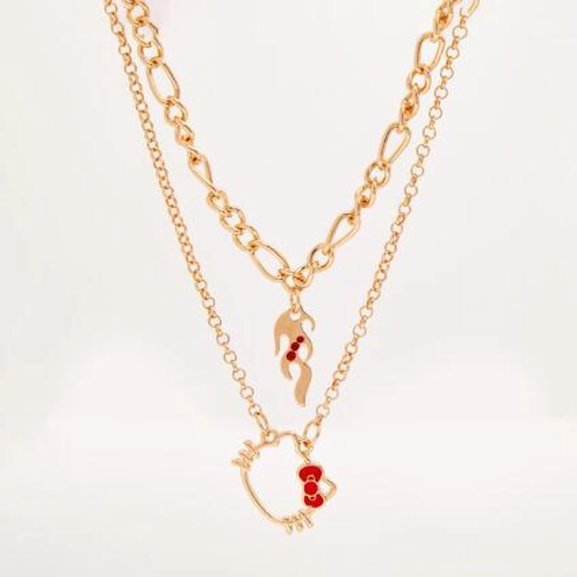 Gold Tone Necklace Set