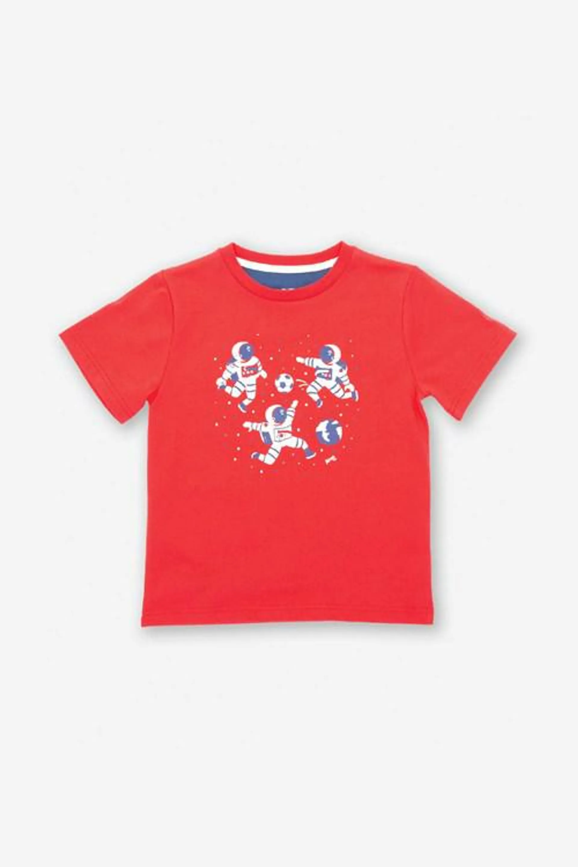 Space Football Kids Organic Cotton T-Shirt
