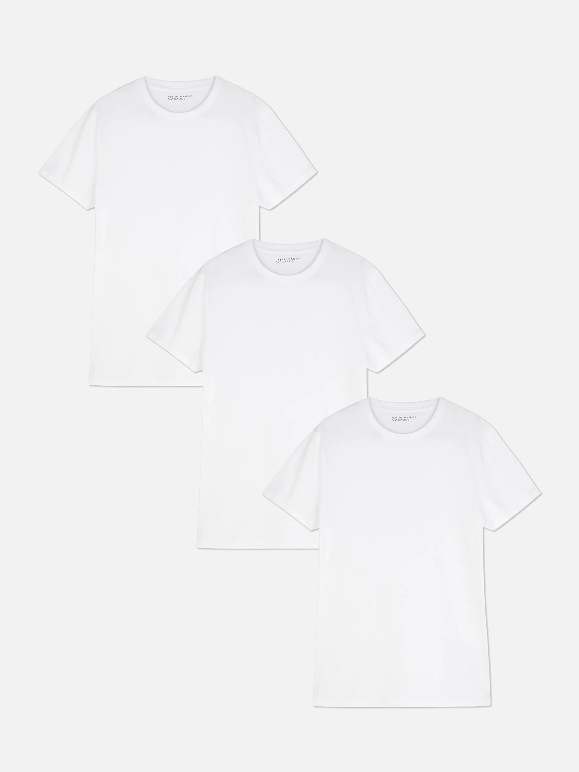 T-Shirts mit Rundhalsausschnitt, 3er-Pack