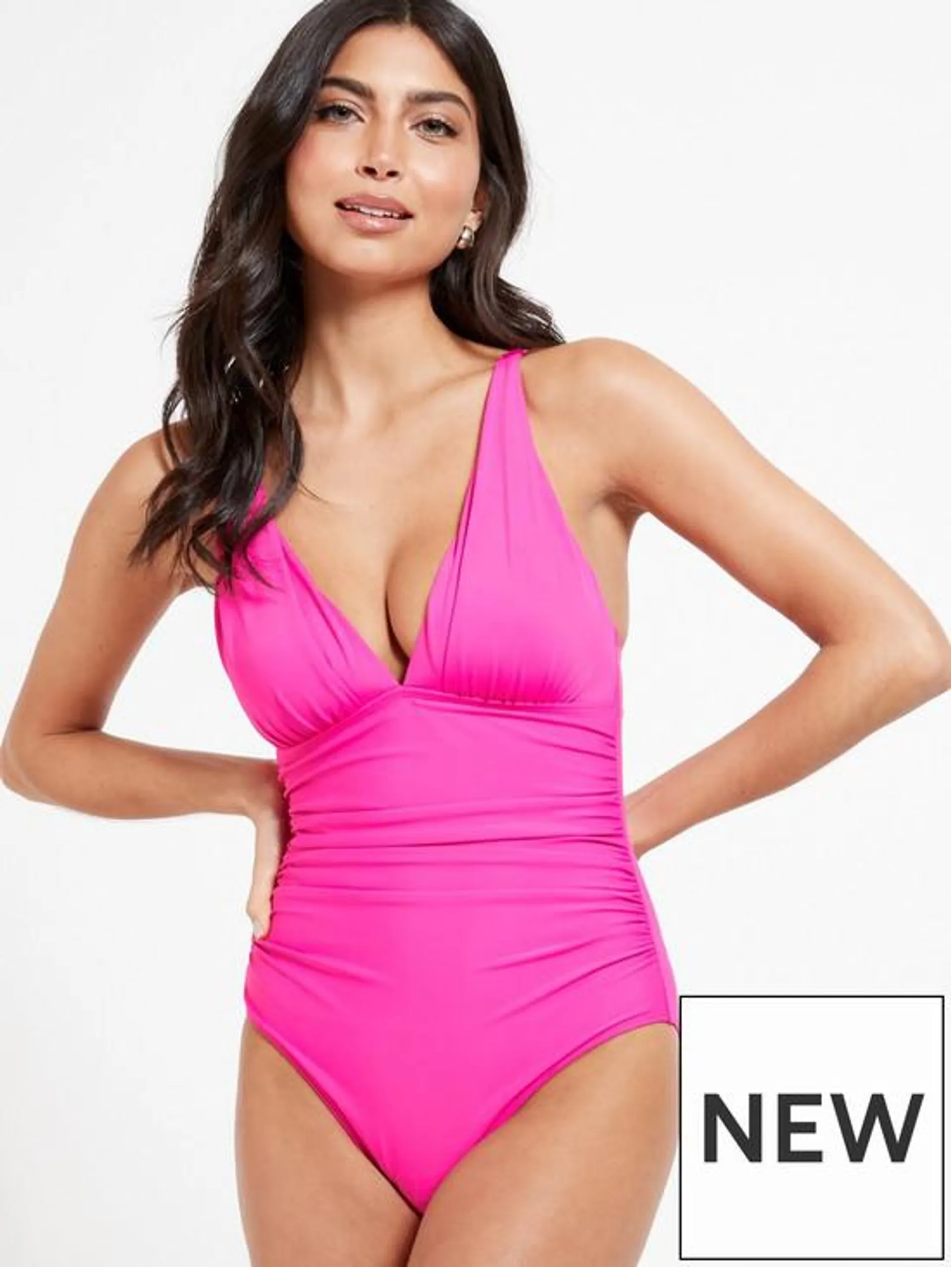 Shape Enhancing Swimsuit - Hot Pink