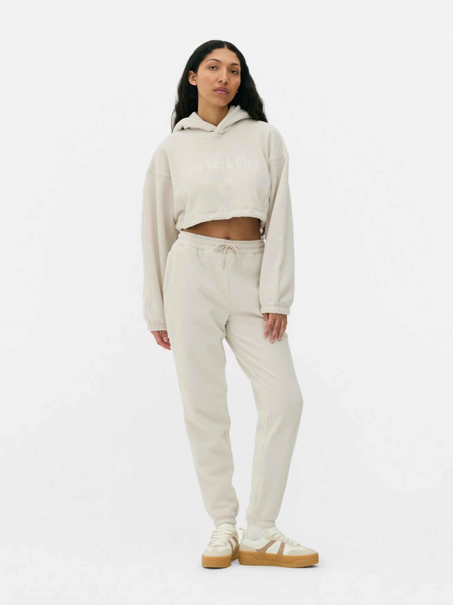 Co-ord Cropped Fleece Hoodie