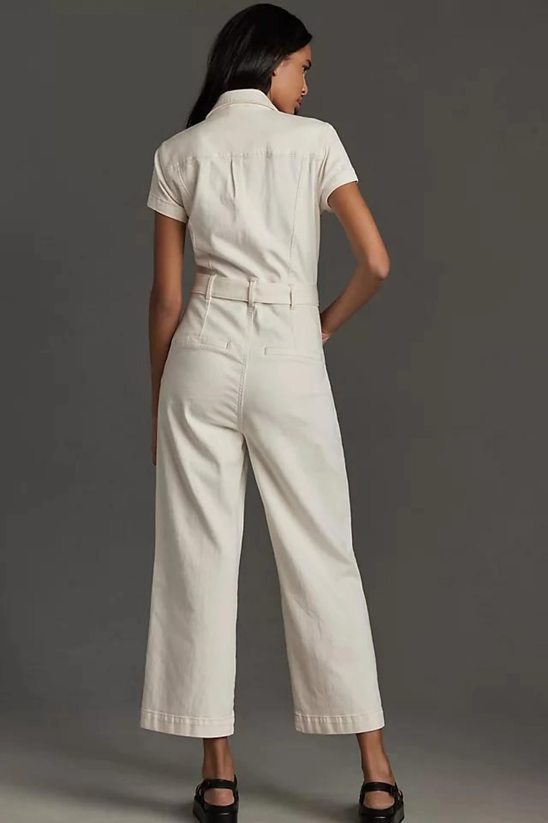 PAIGE Anessa Cropped Wide-Leg Jumpsuit