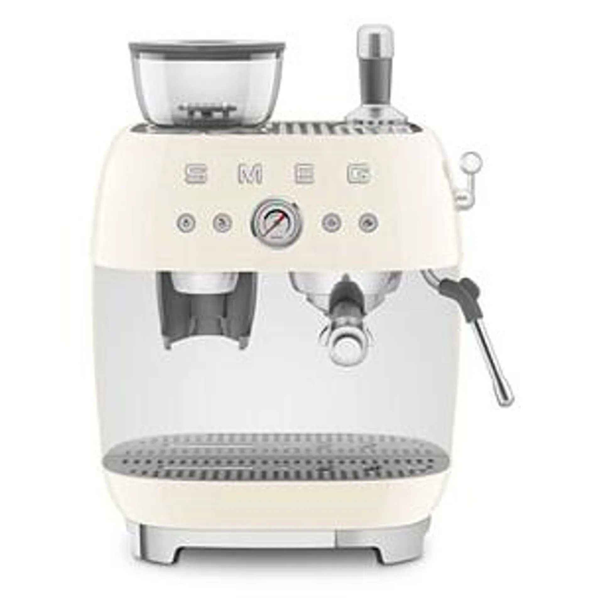 Smeg EGF03CRUK Freestanding Retro Espresso Coffee Machine With Grinder – CREAM