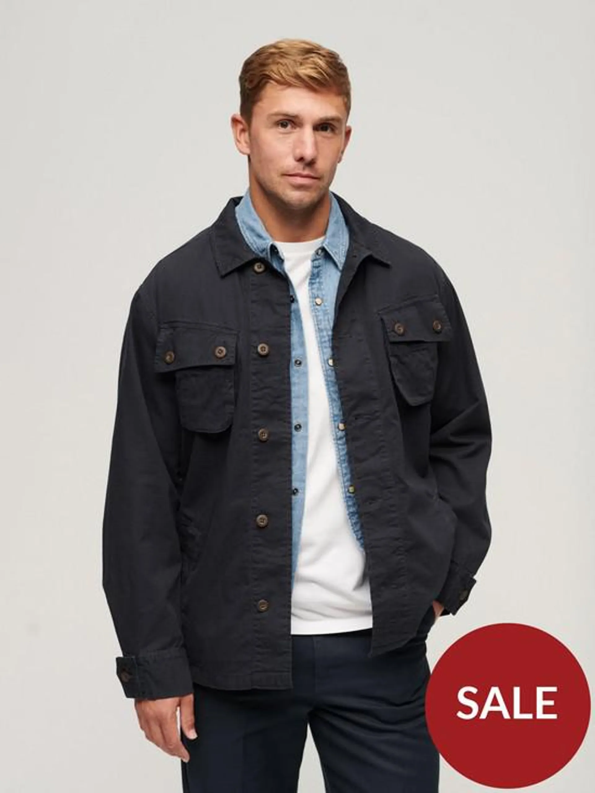 Military Overshirt Jacket - Navy