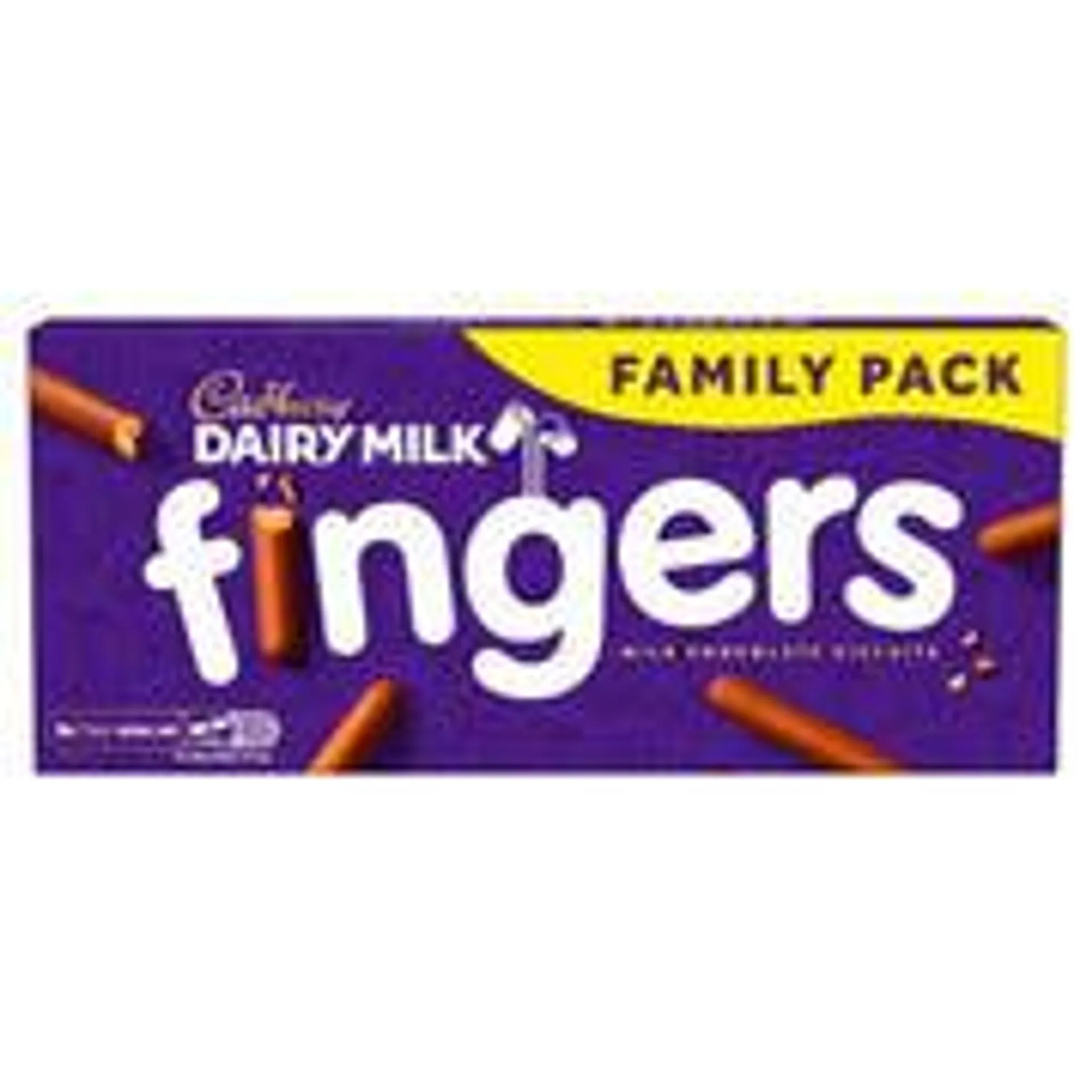 Cadbury Dairy Milk Fingers Milk Chocolate Biscuits, 189g