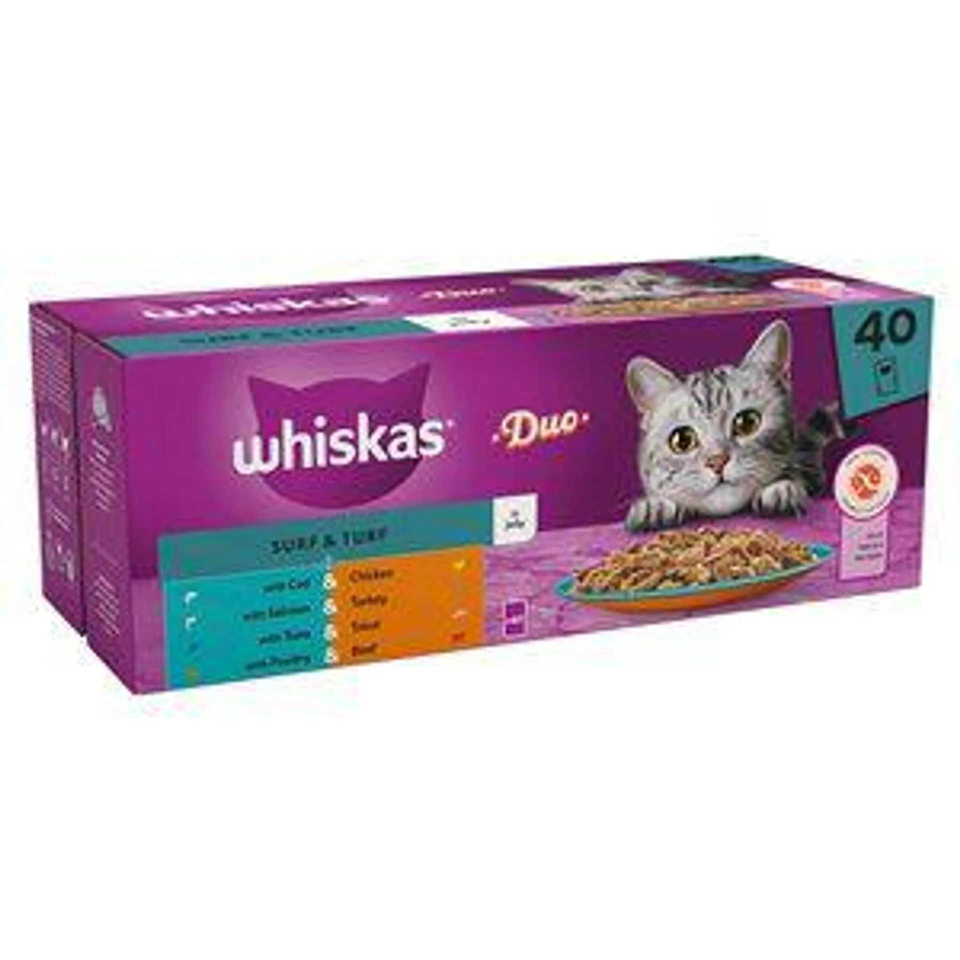 Whiskas 1+ Duo Surf & Turf In Jelly Multipack