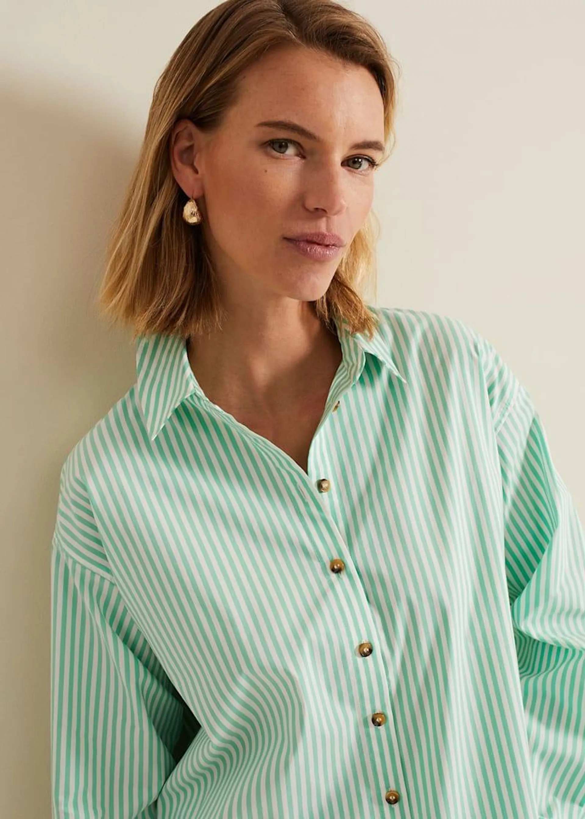 Green Striped Shirt