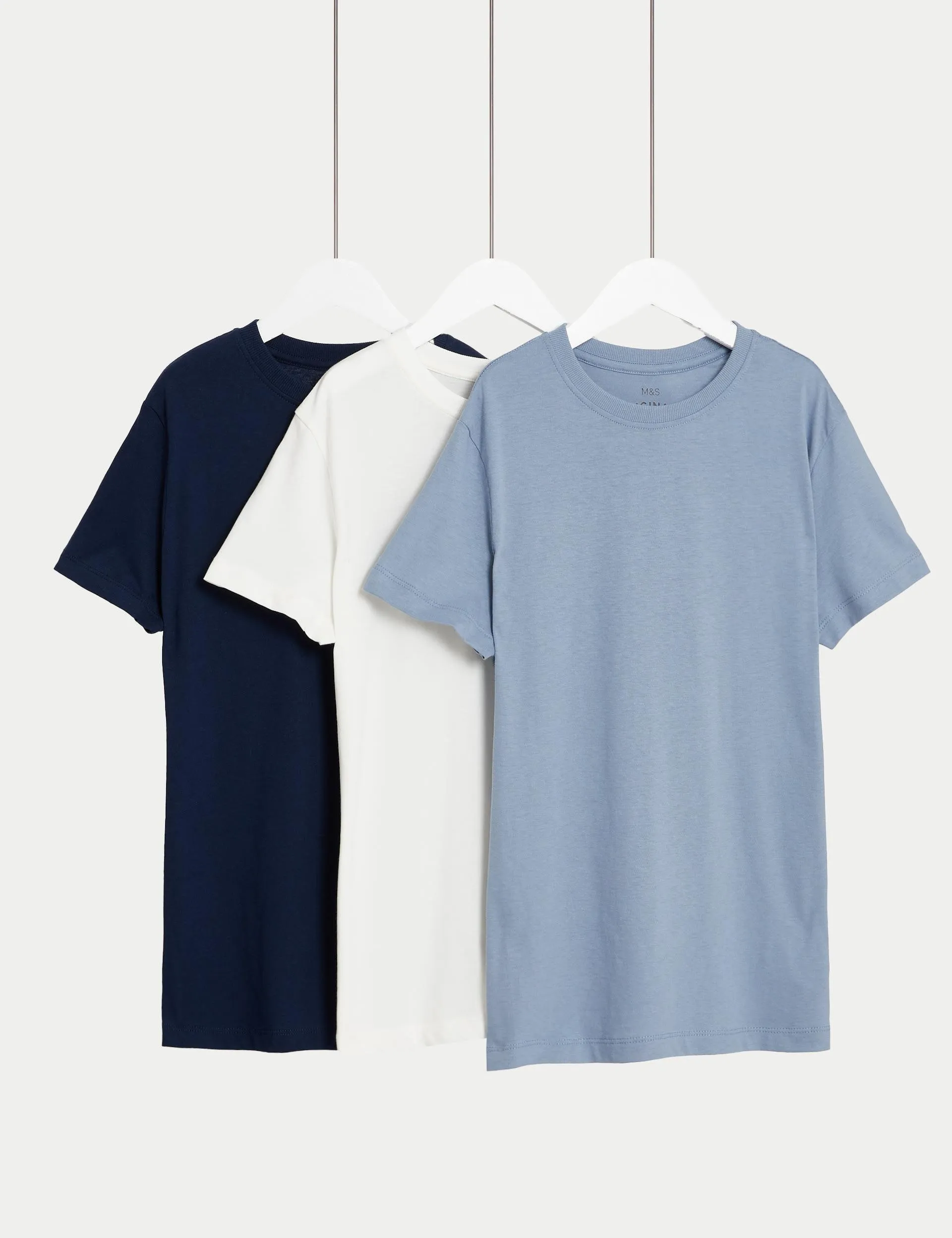 3pk Pure Cotton T-Shirts (6-16 Yrs)