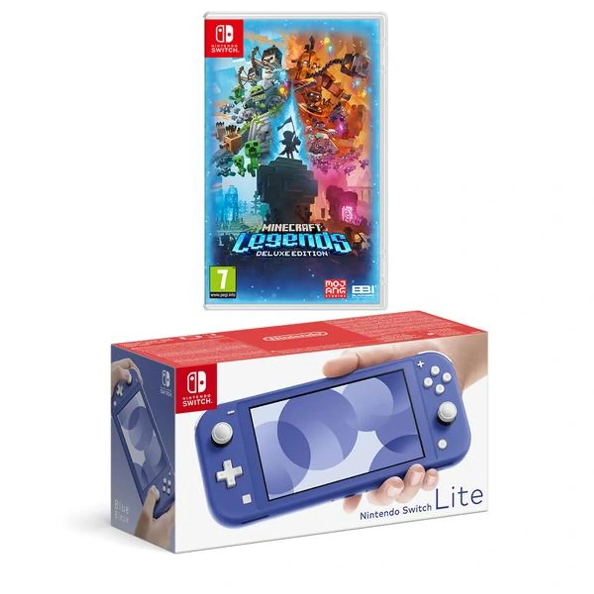 Nintendo Switch Lite (Blue) & Minecraft Legends Deluxe Edition