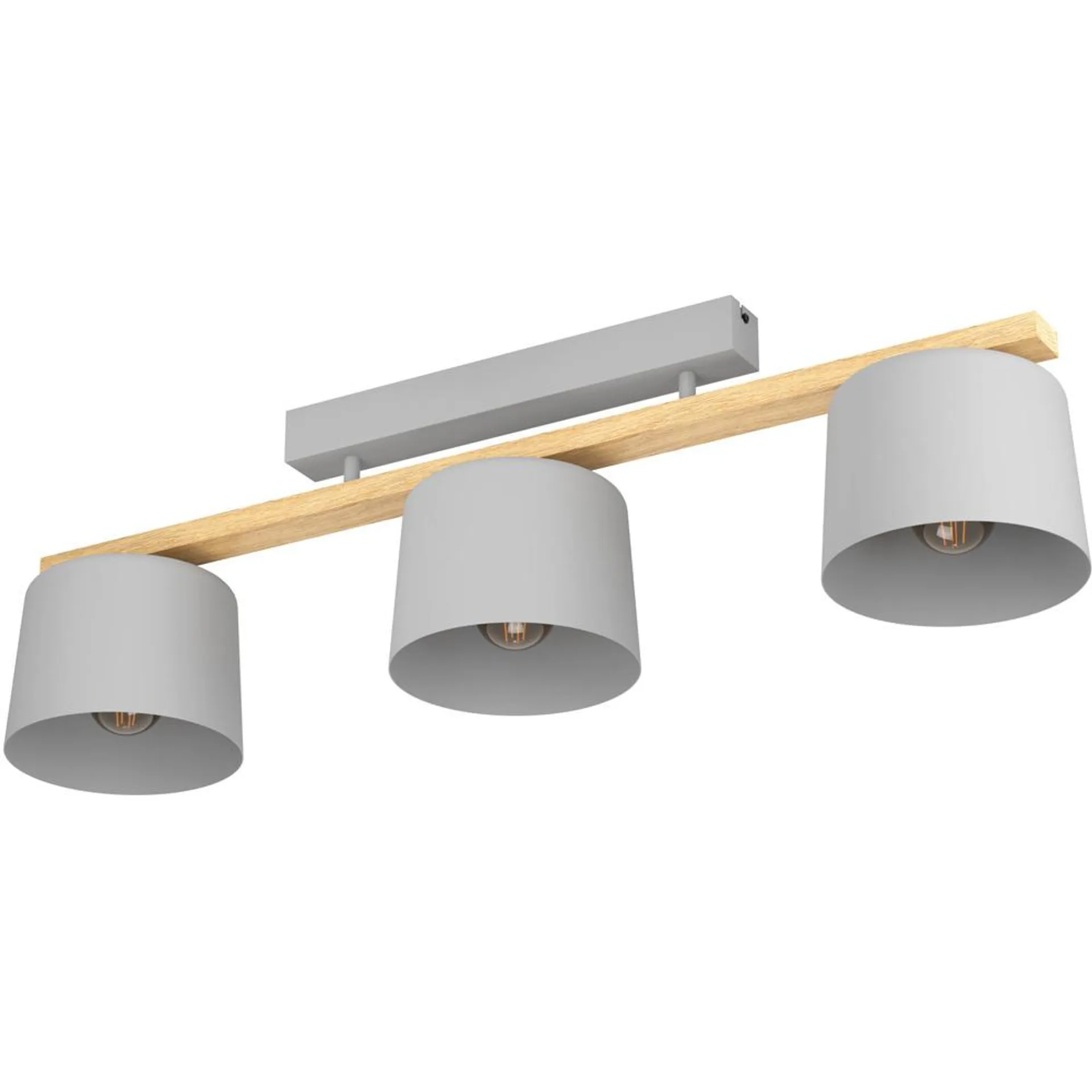 EGLO Mariel Grey and Natural Ceiling Light