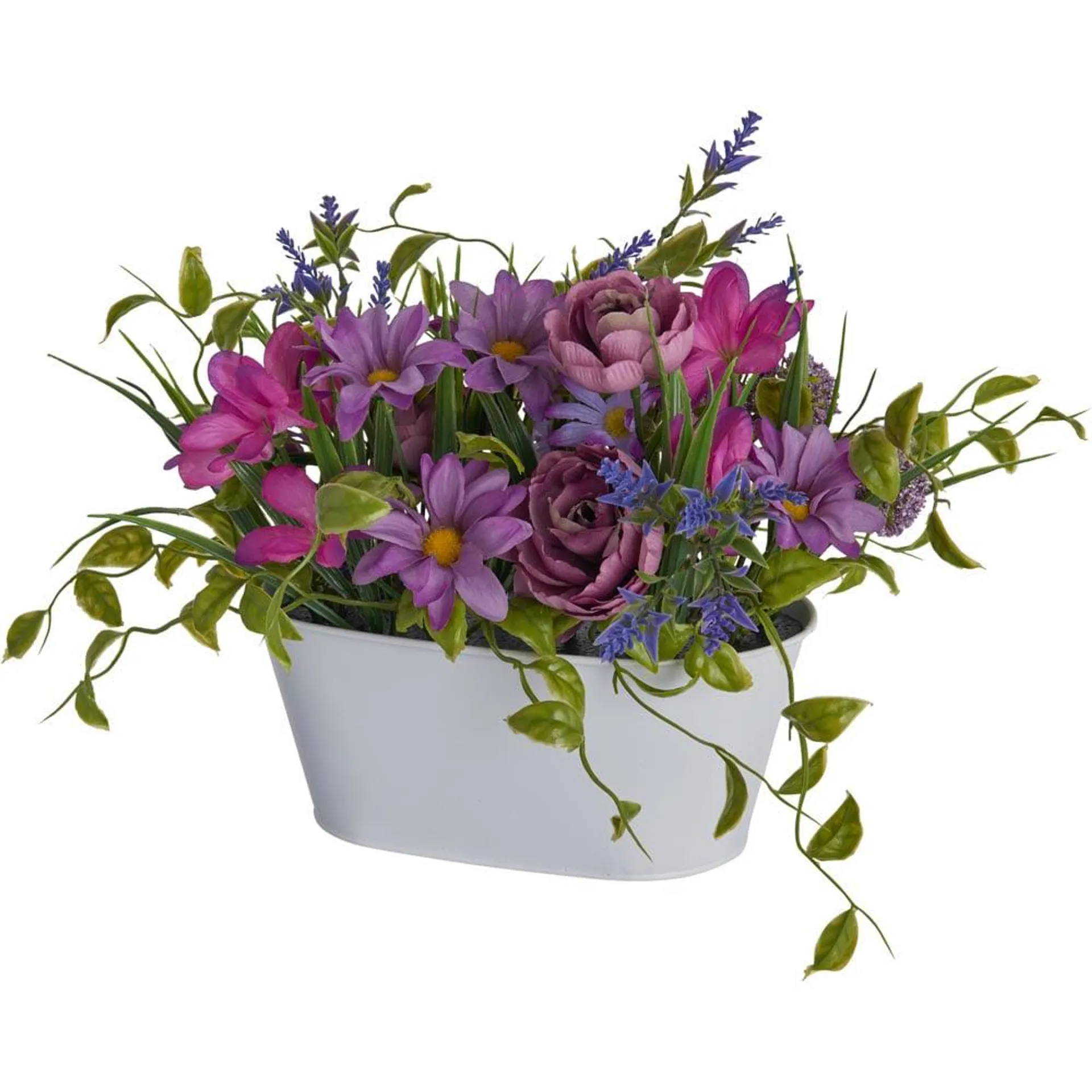 Wilko Faux Flowers in Window Box Lavender Mix