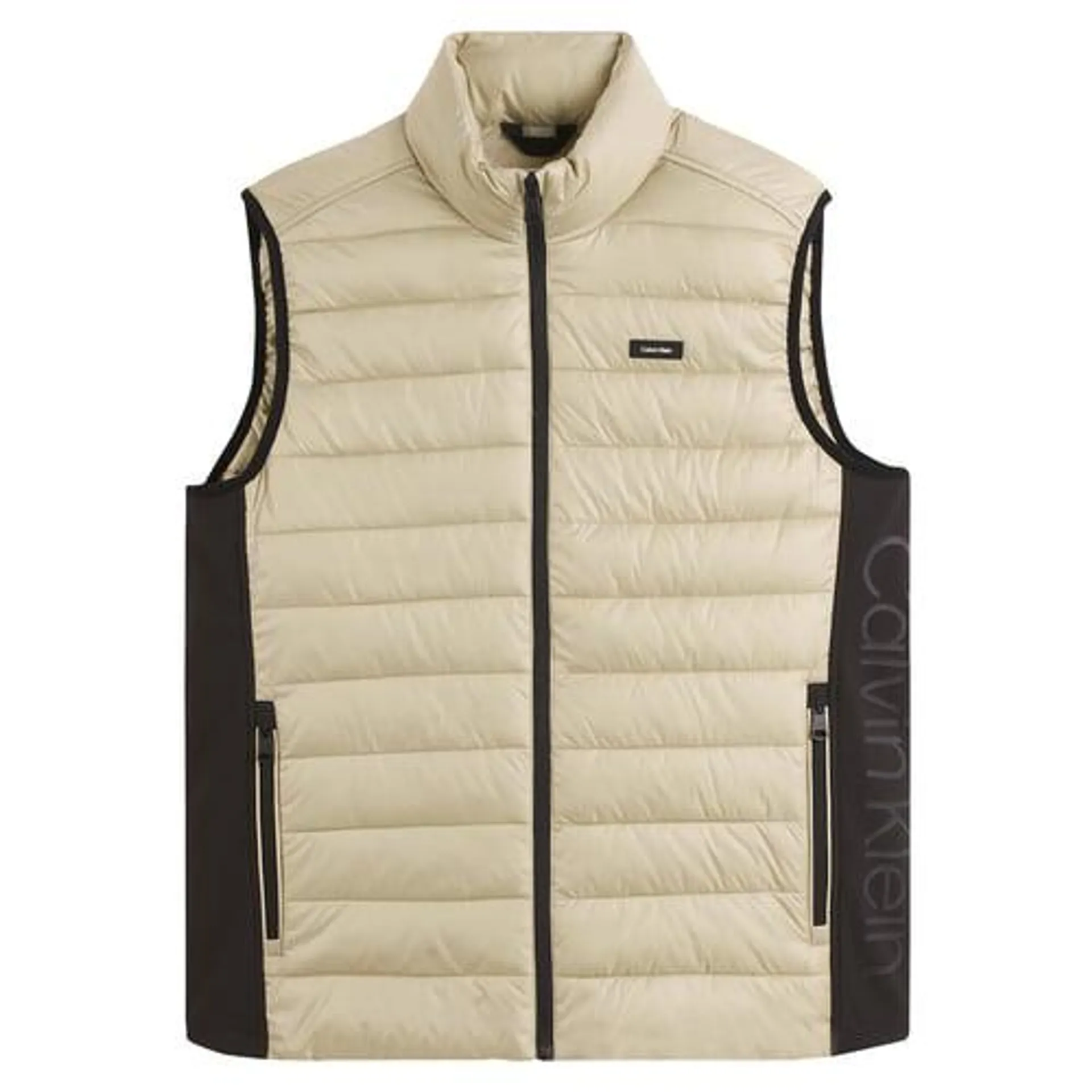Padded Gilet with Logo Print Taping