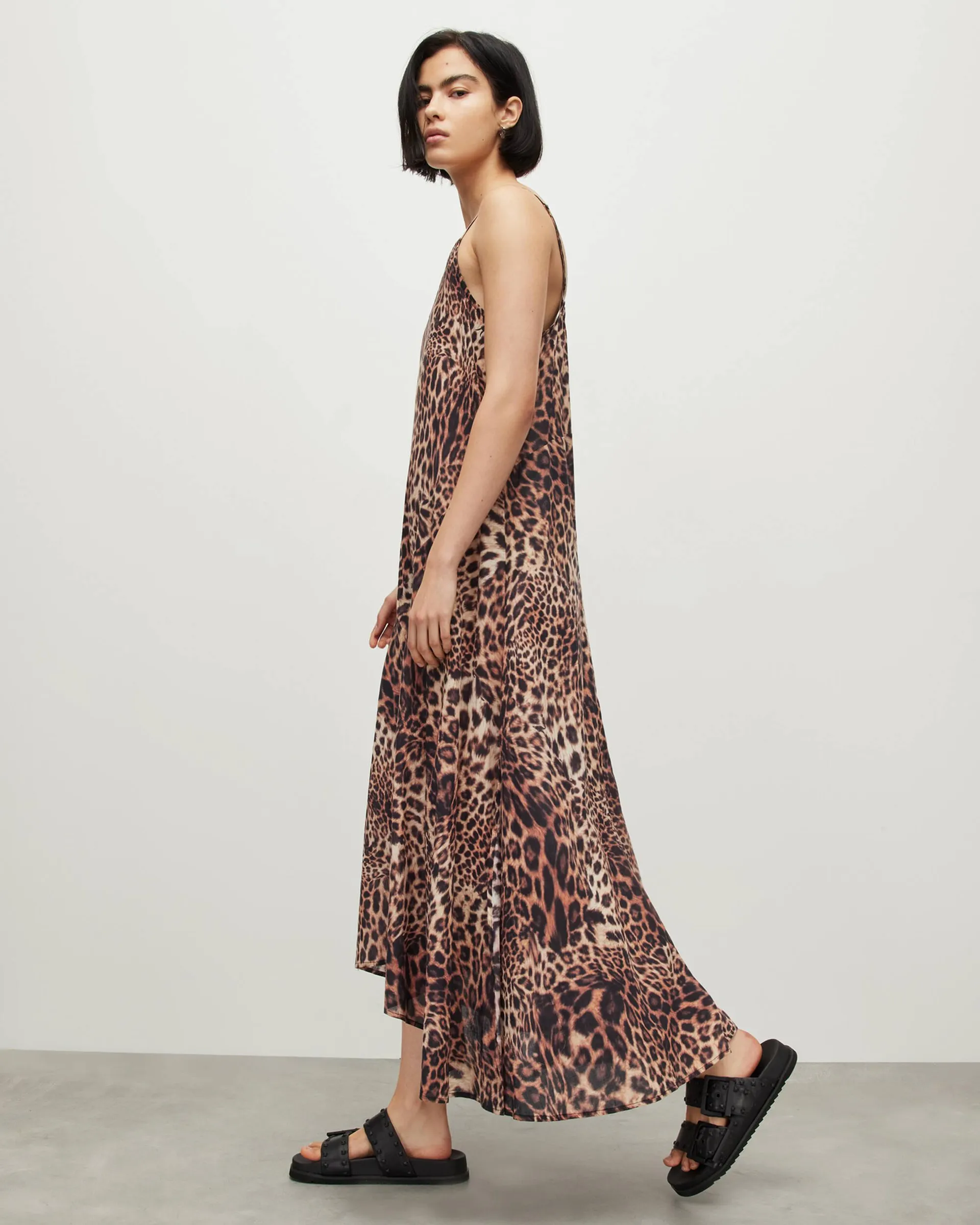 Essie Evita Leopard Print Maxi Dress