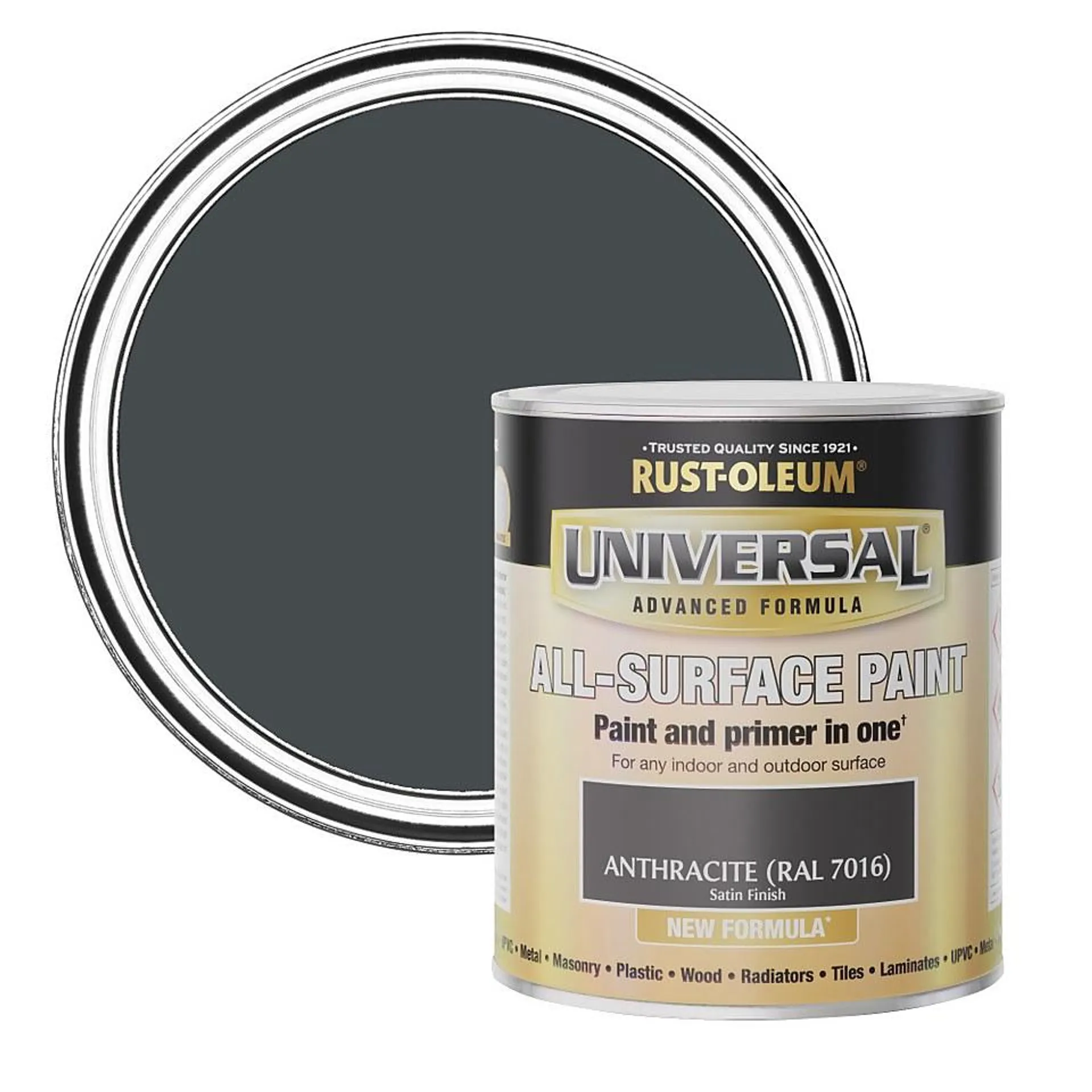 Rust-Oleum Universal Satin Paint Anthracite - 750ml