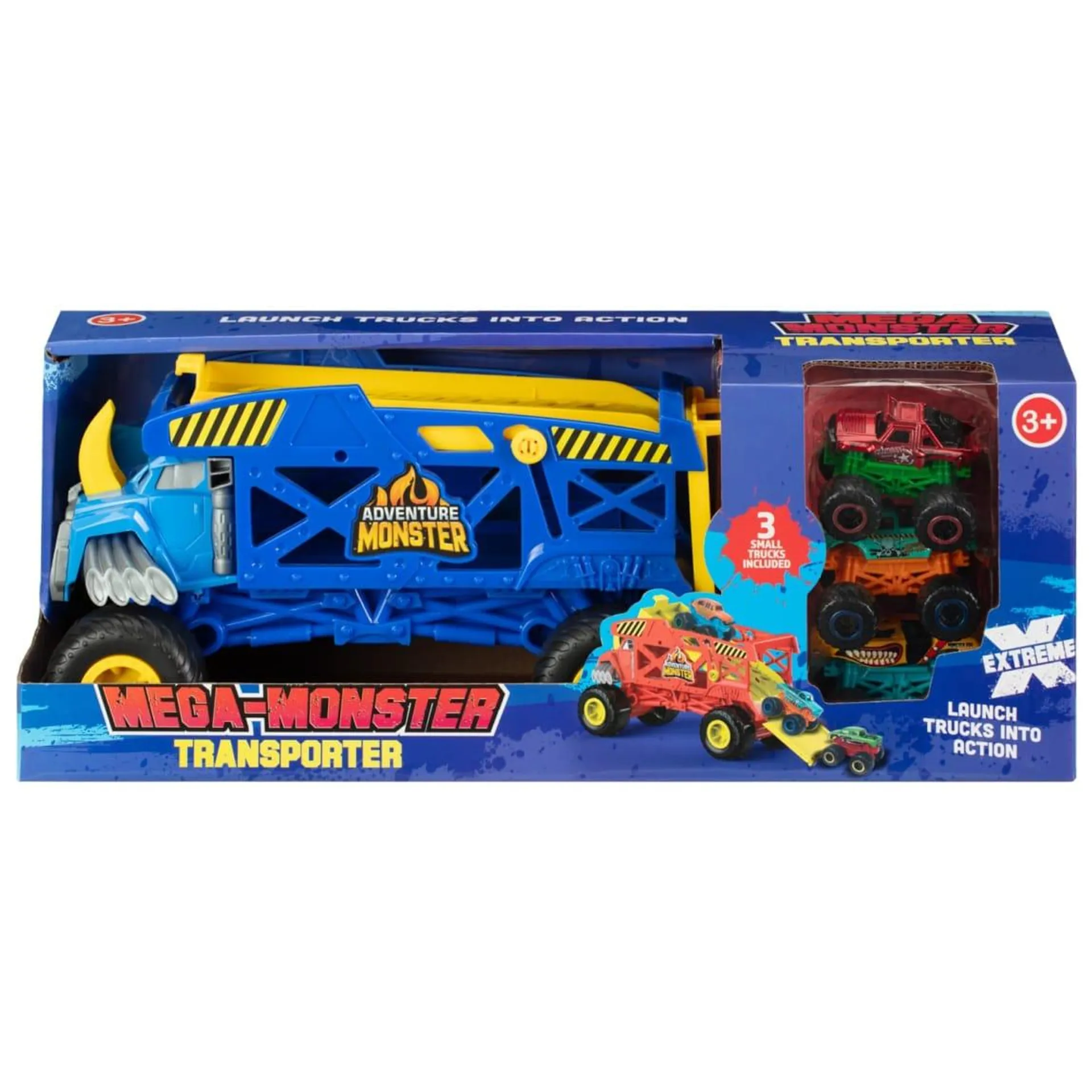 Mega Monster Truck Transporter - Blue