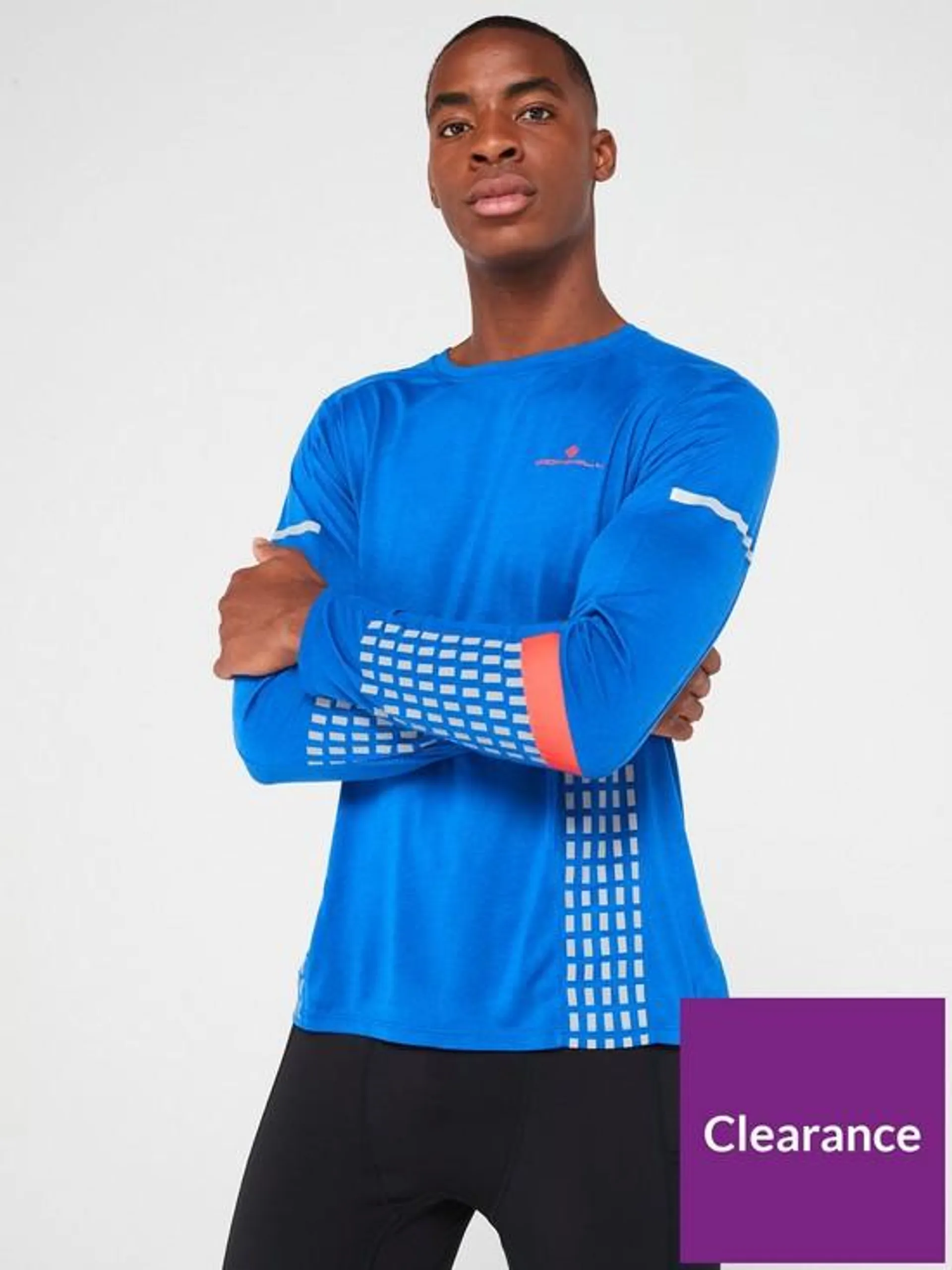 Men's Ronhill Tech Afterhours Long Sleeve Tee - Blue