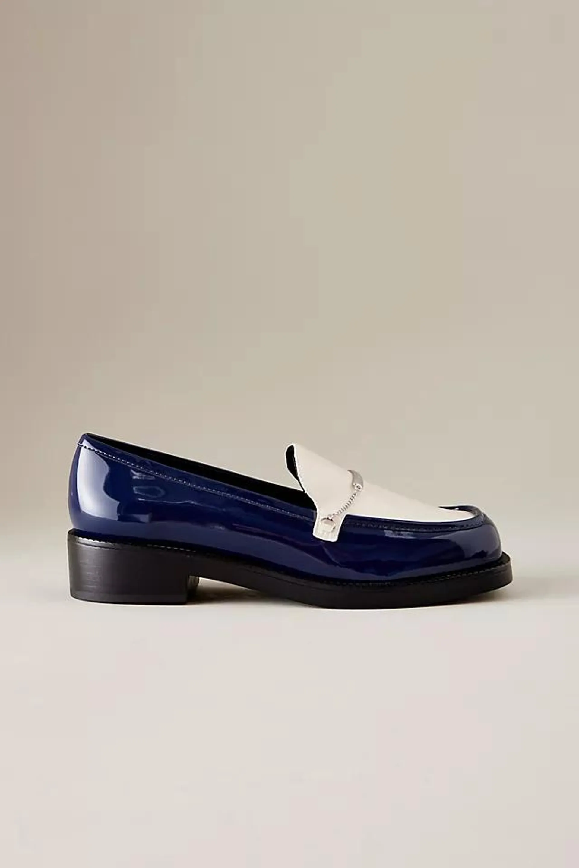 Charles & Keith Two-Tone Patent Faux Leather Loafers