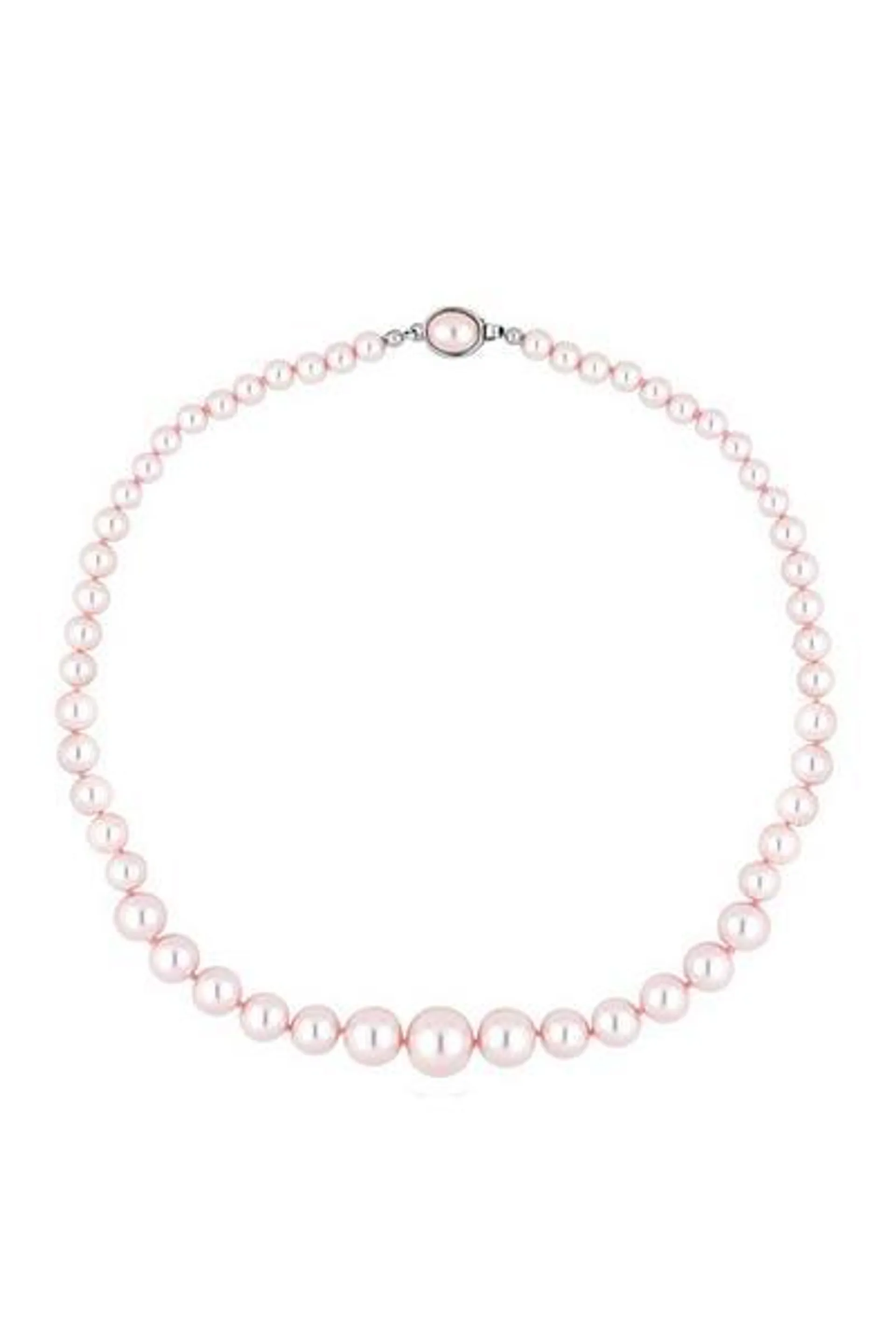 Graduated Pink Pearl Necklace