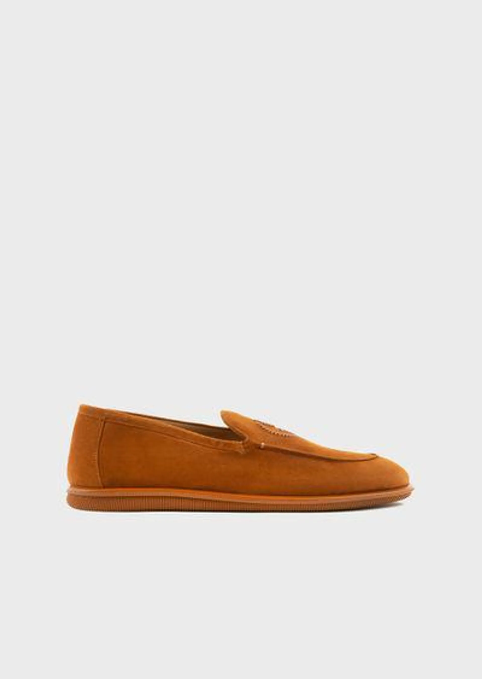 Suede loafers with threads
