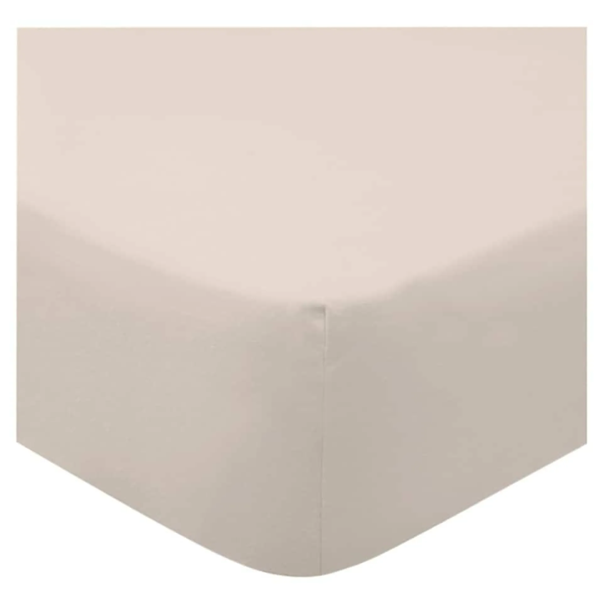 F&F Home Bedding Brushed Fitted Sheet Natural Kingsize