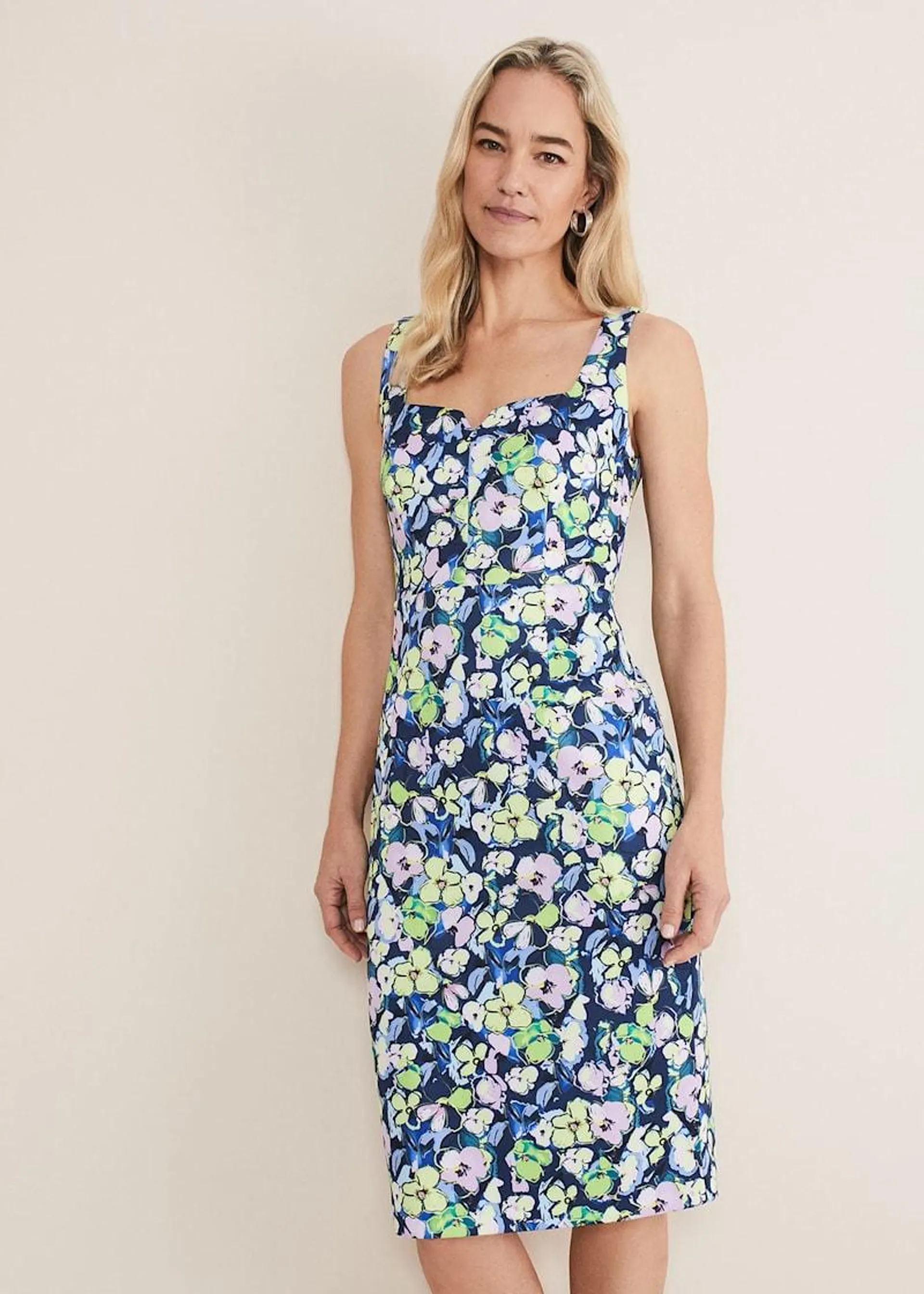 Loretta Printed Scuba Dress