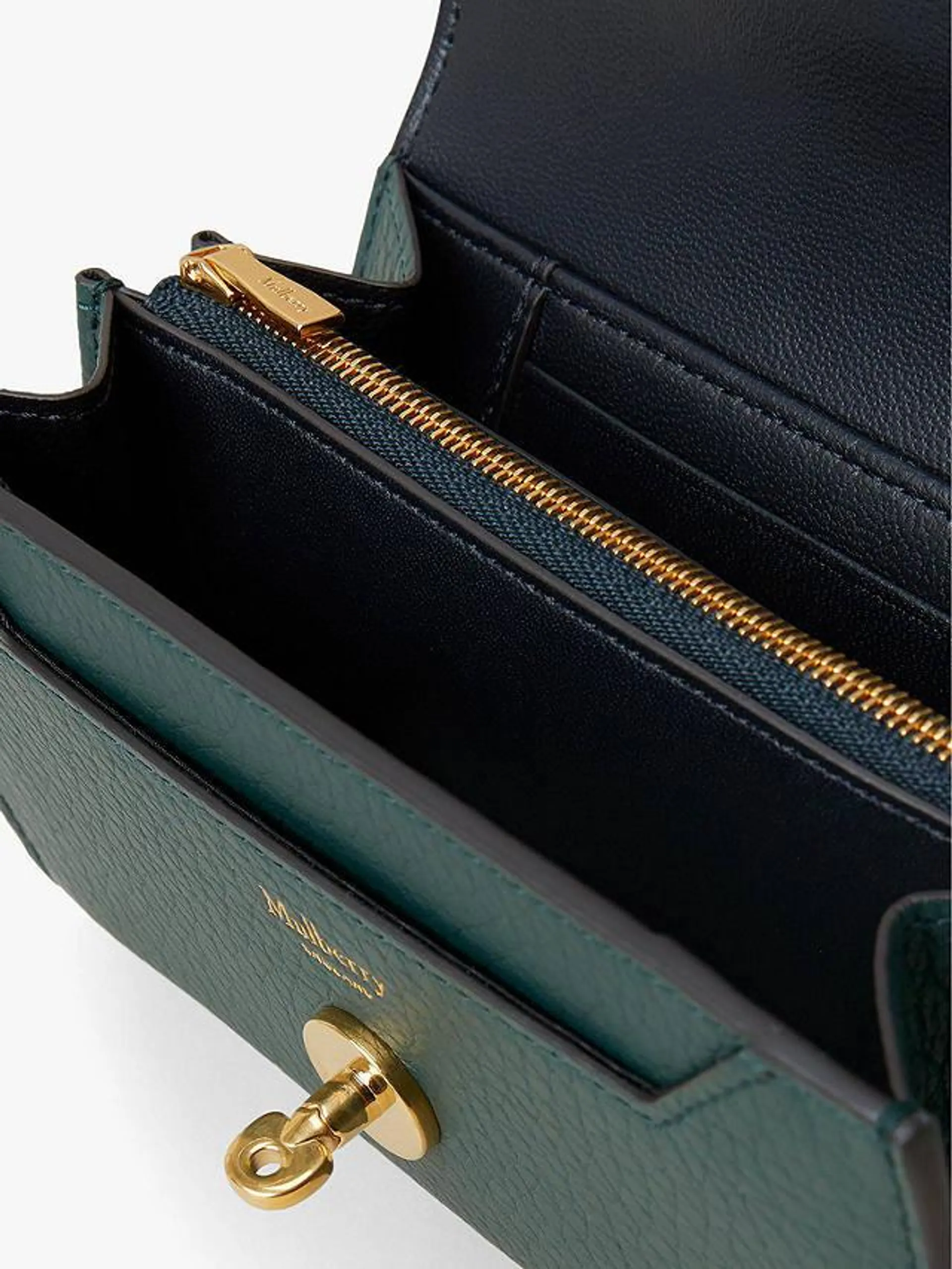 Darley Medium Heavy Grain Leather Wallet, Mulberry Green