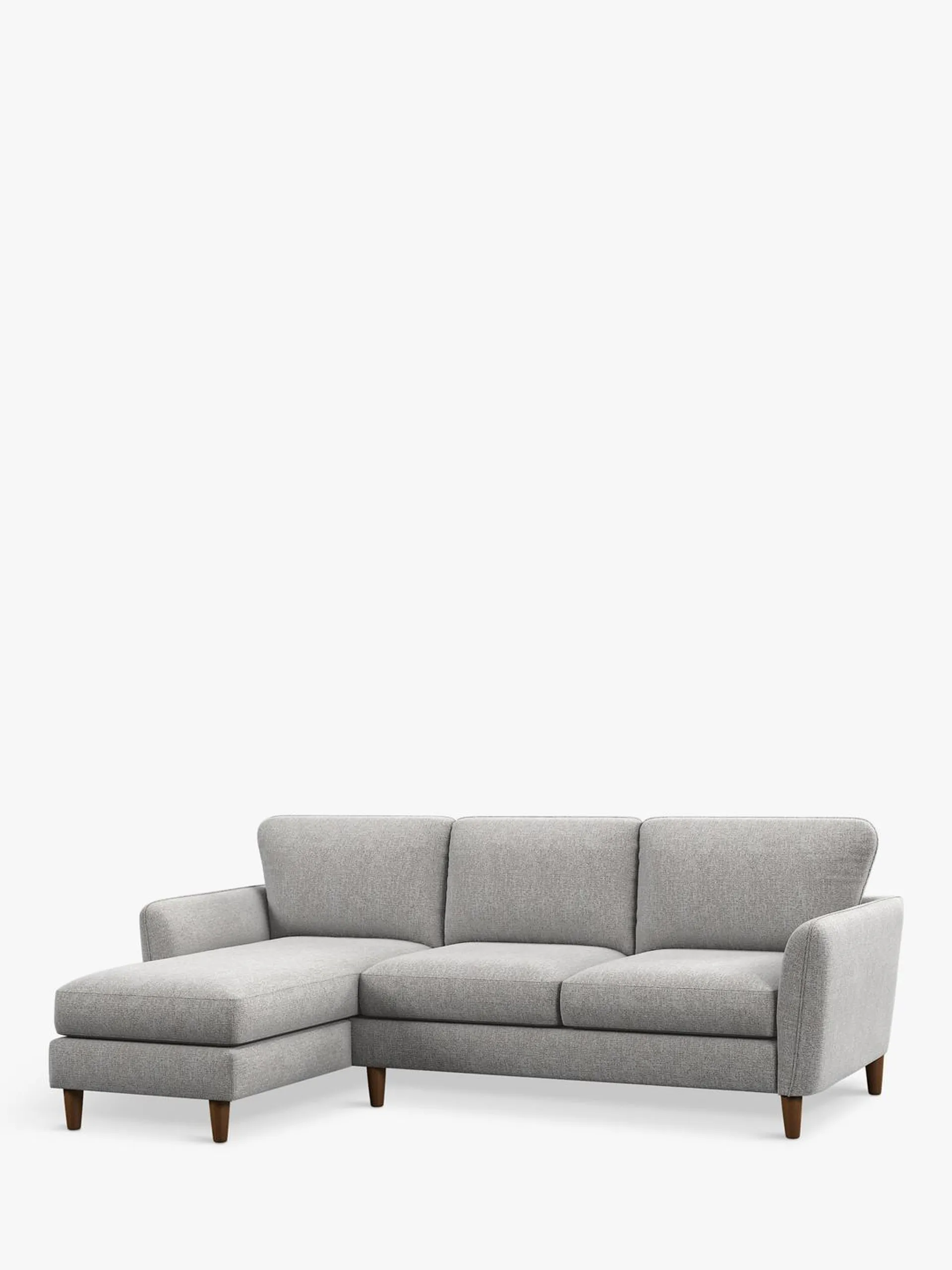 John Lewis Hamilton LHF 4 Seater Sofa, Dark Leg, Grey