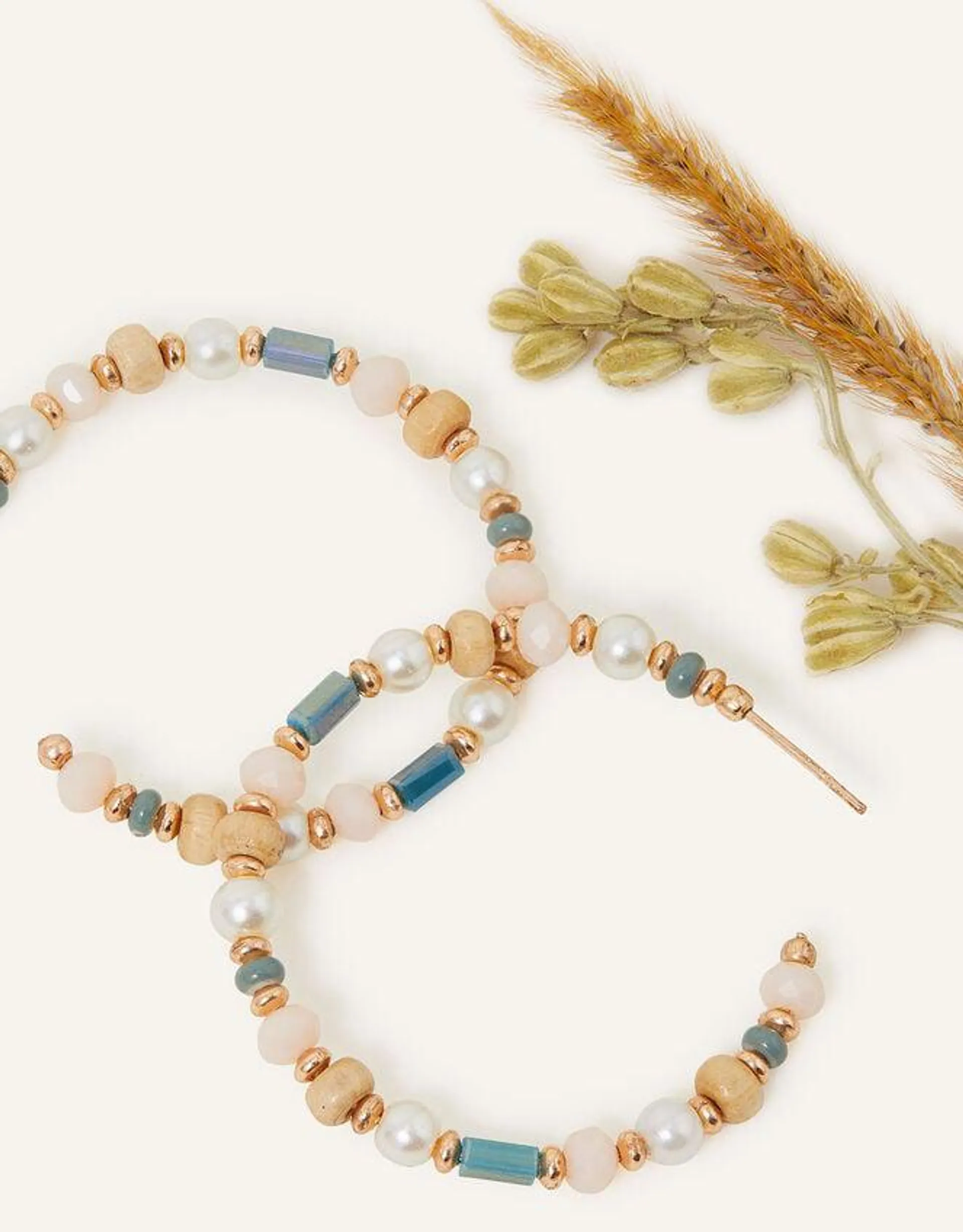 Beaded Hoop Earrings