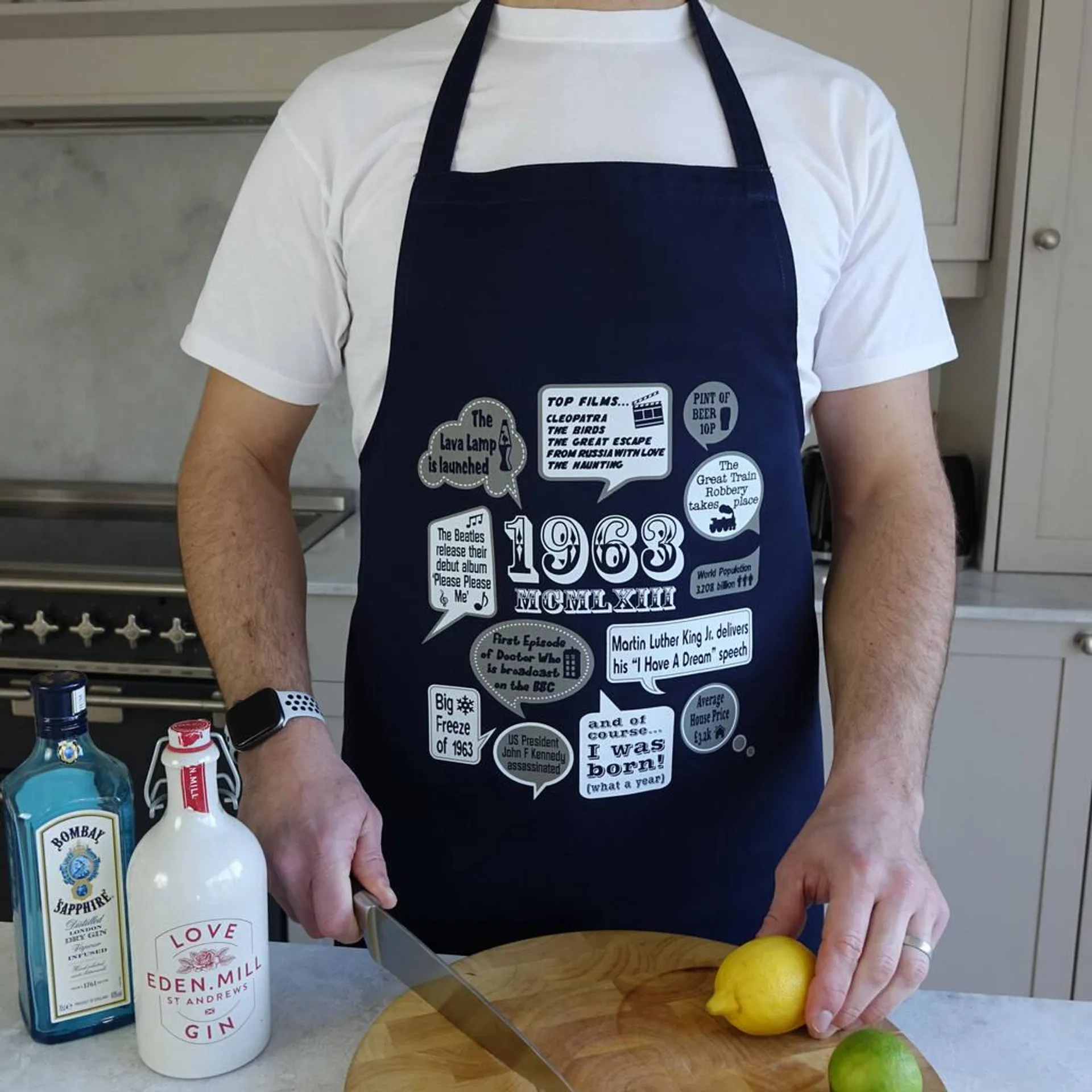 'Events Of 1963' 60th Birthday Gift Apron