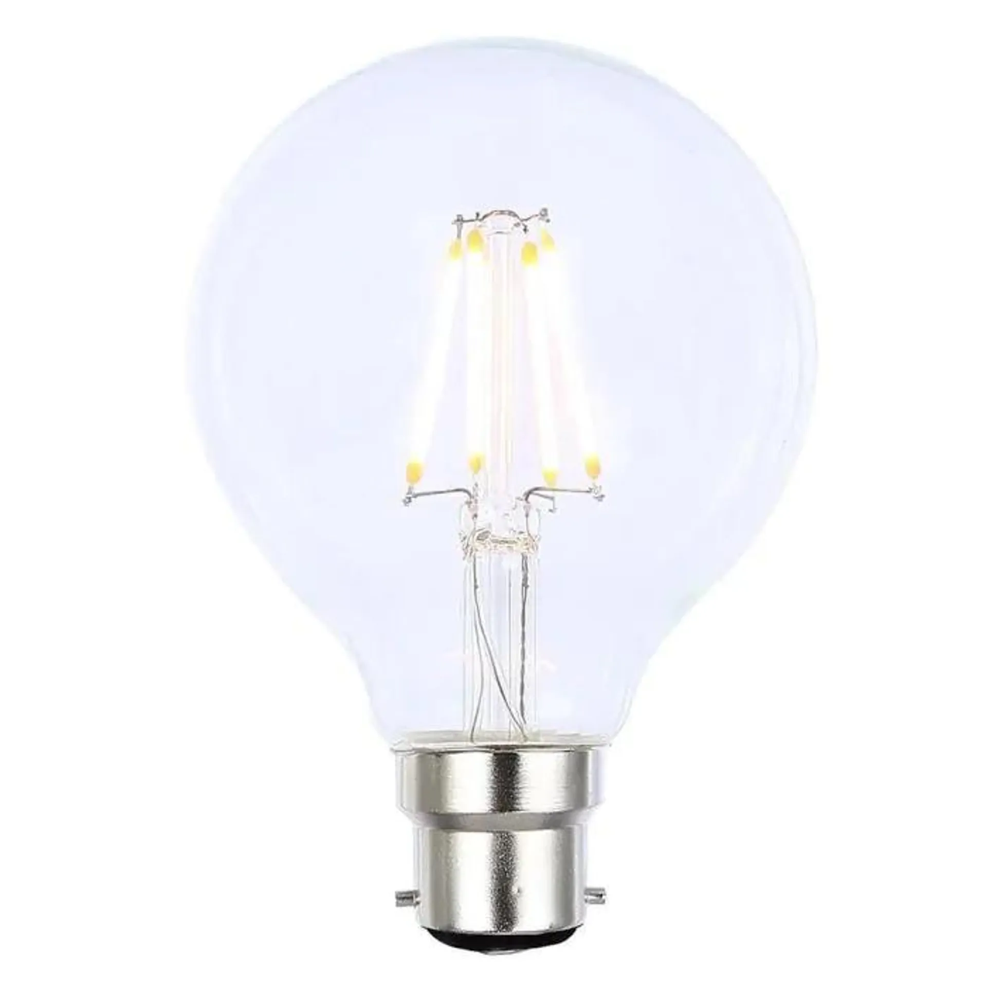 4W LED BC B22 Vintage Filament Globe Bulb, Clear