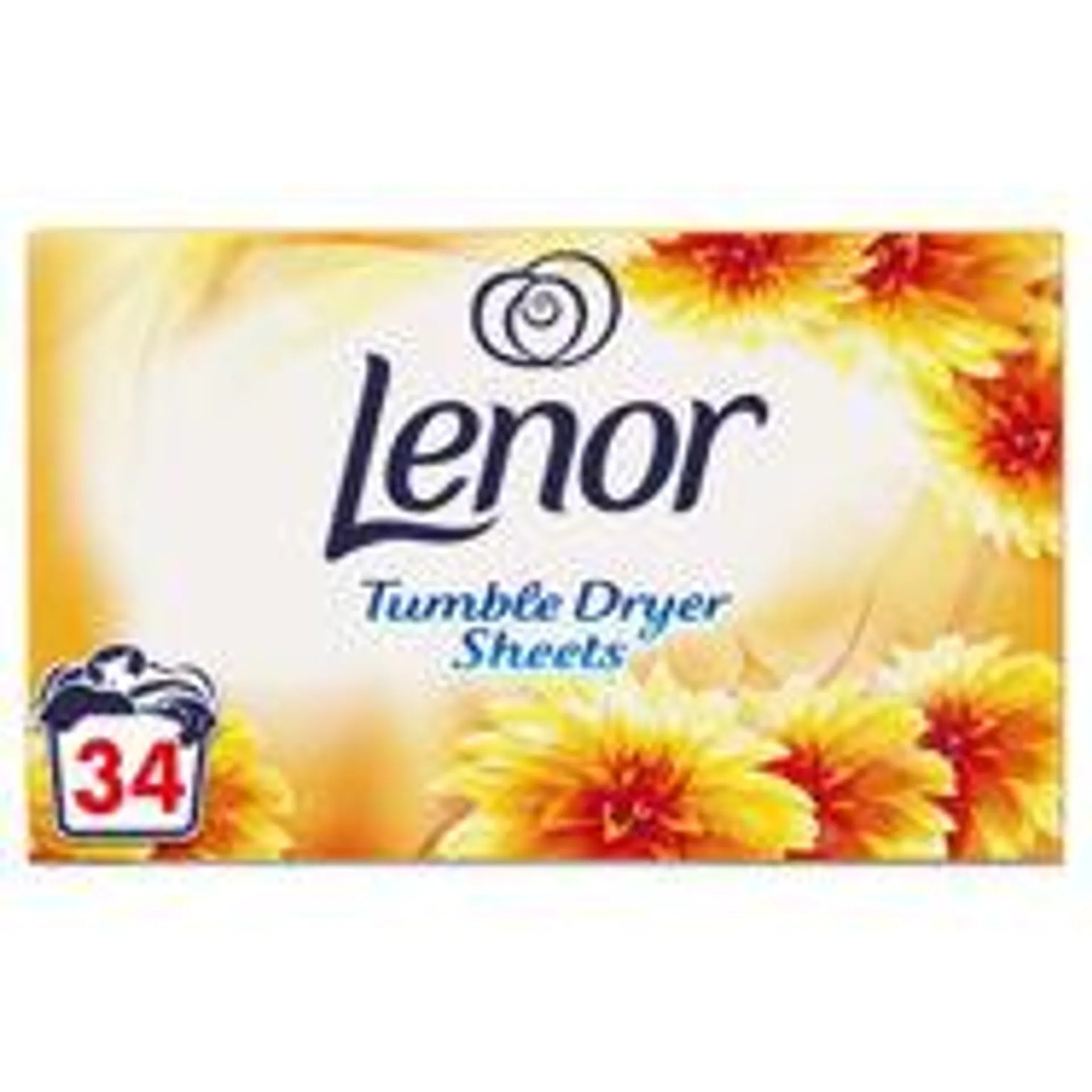 Lenor Fabric Tumble Dryer Sheets Summer Breeze 34 Pack