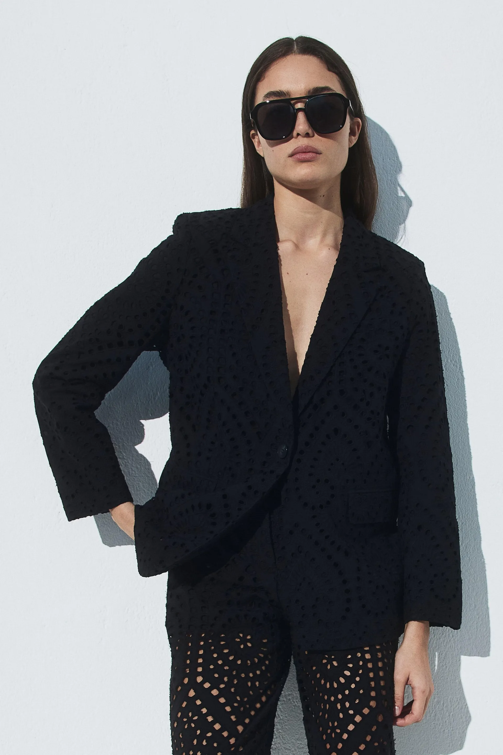 Broderie anglaise blazer