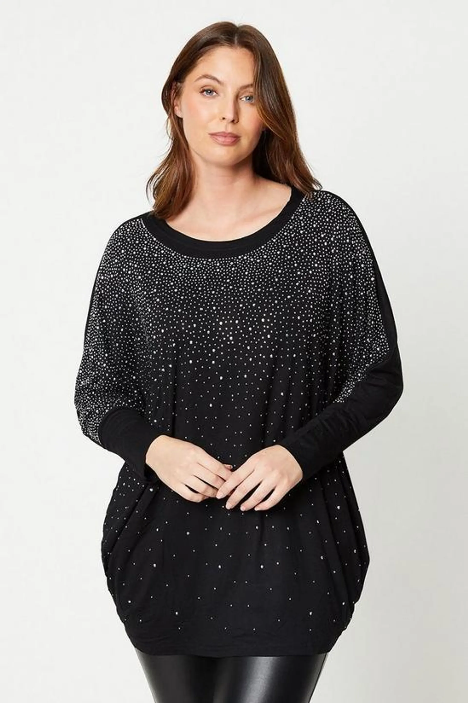 Batwing Diamante Top