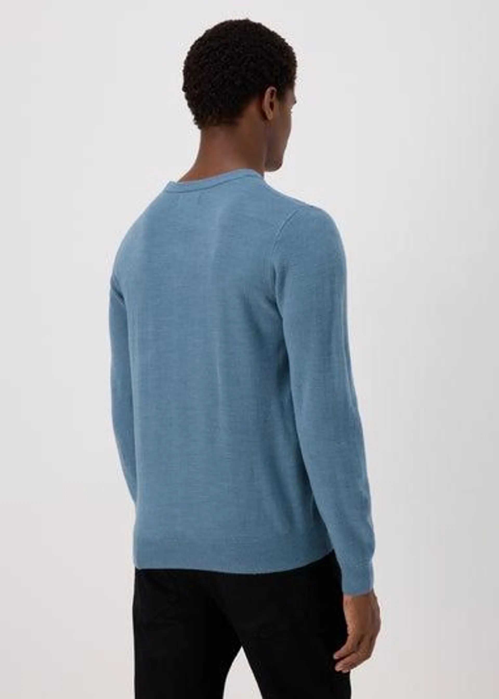 Blue Cashmilon Crewneck Jumper