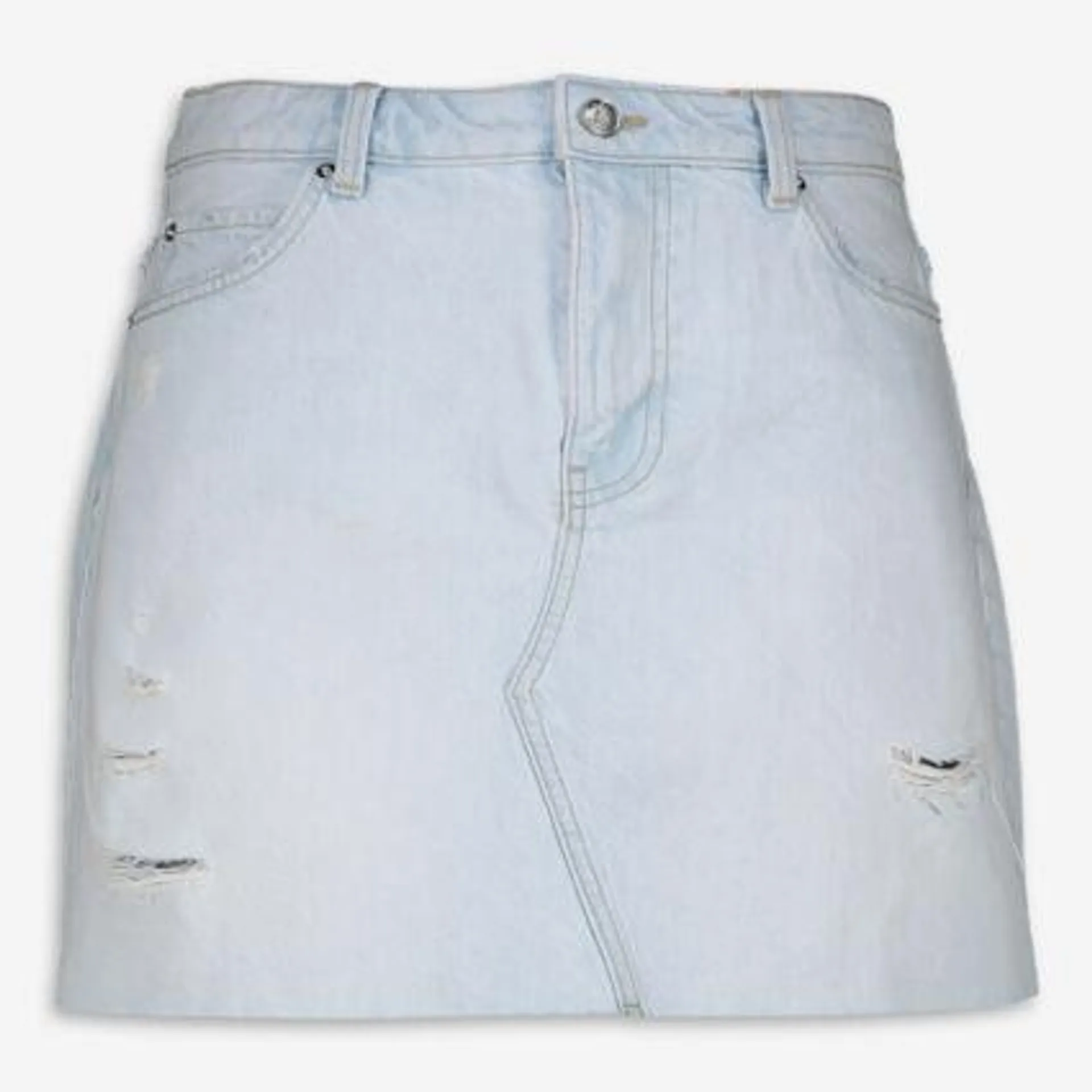 Light Blue Denim Mini Skirt