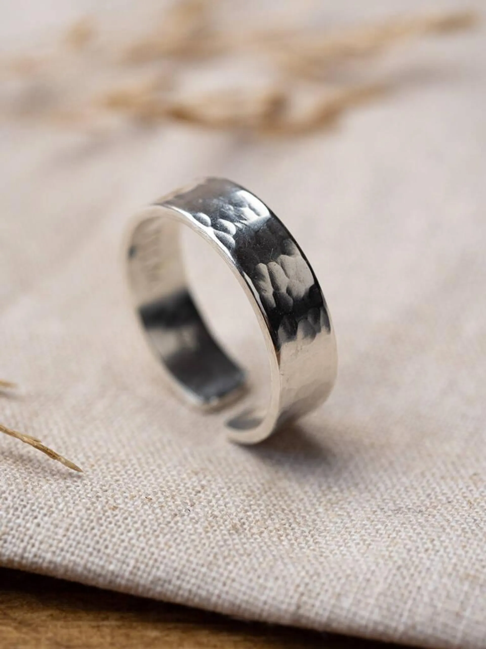 Men's Secret Message Sterling Silver Adjustable Ring