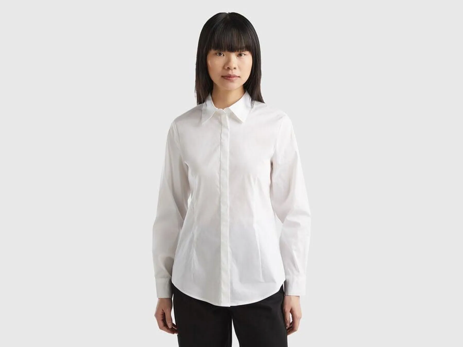 Shirt in stretch cotton blend