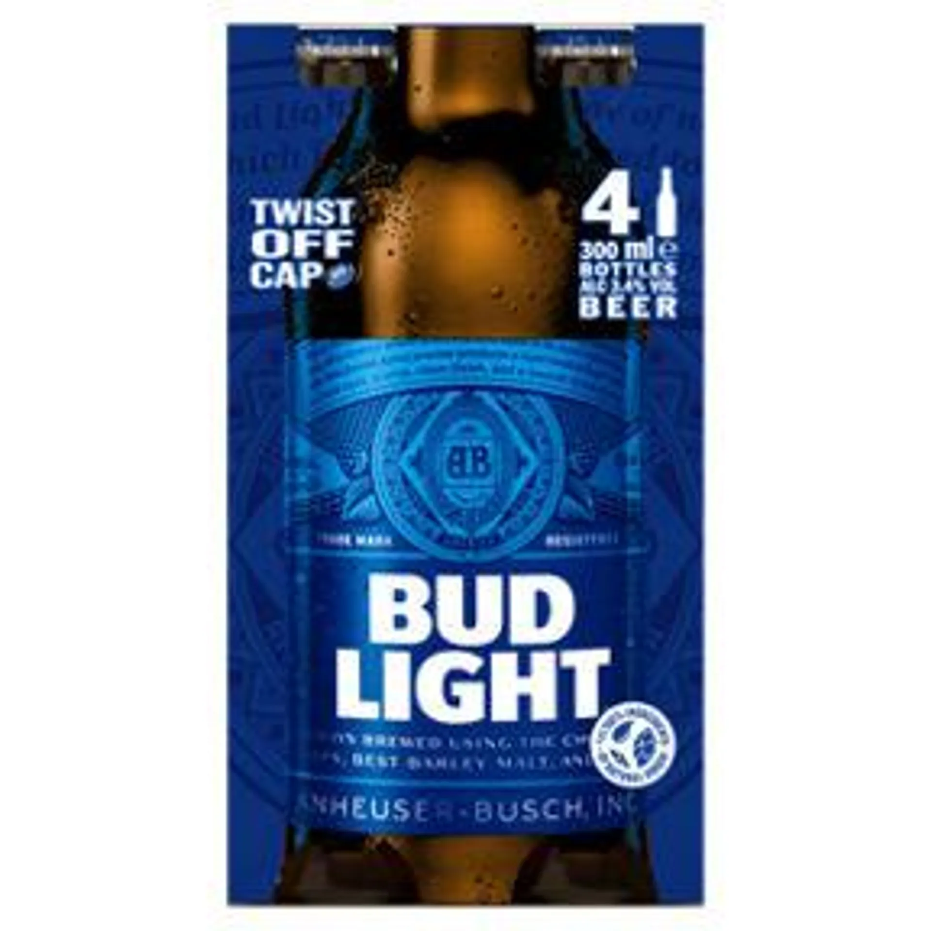 Bud Light Beer 4 x 300ml