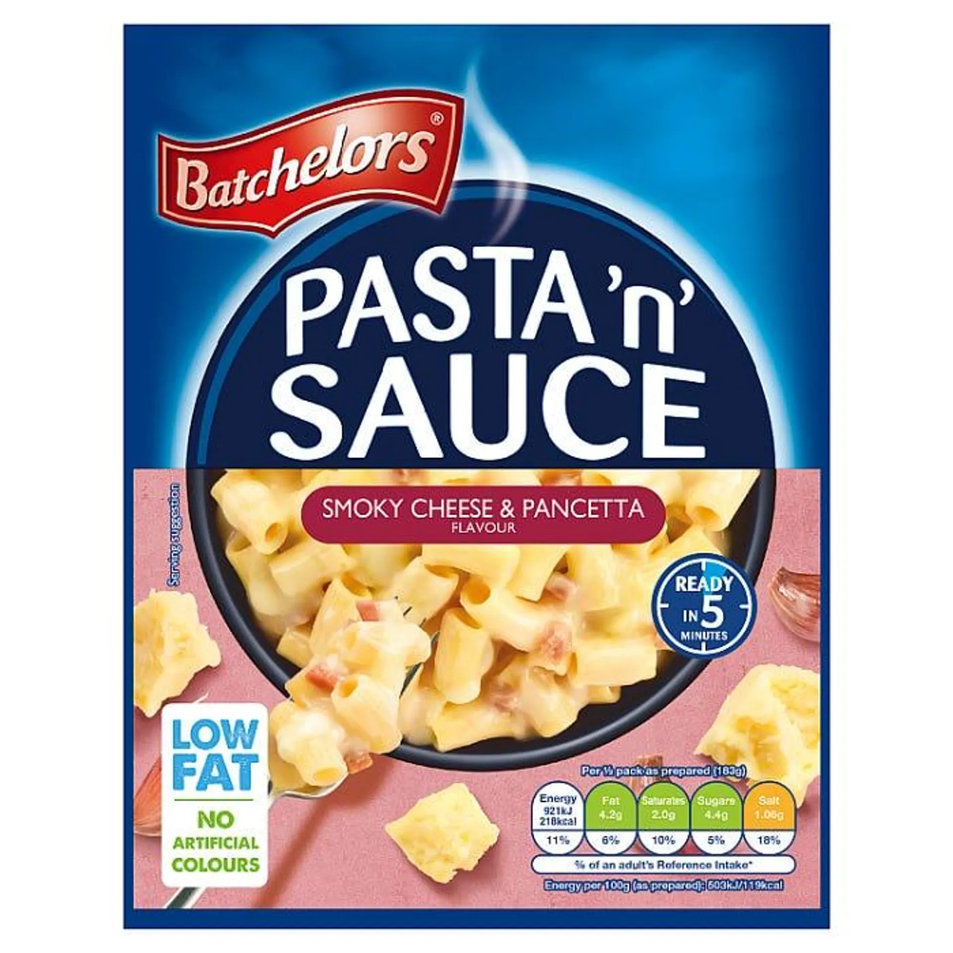 Batchelors Pasta 'n' Sauce Smoky Cheese & Pancetta Flavour Pasta Sachet, 99g