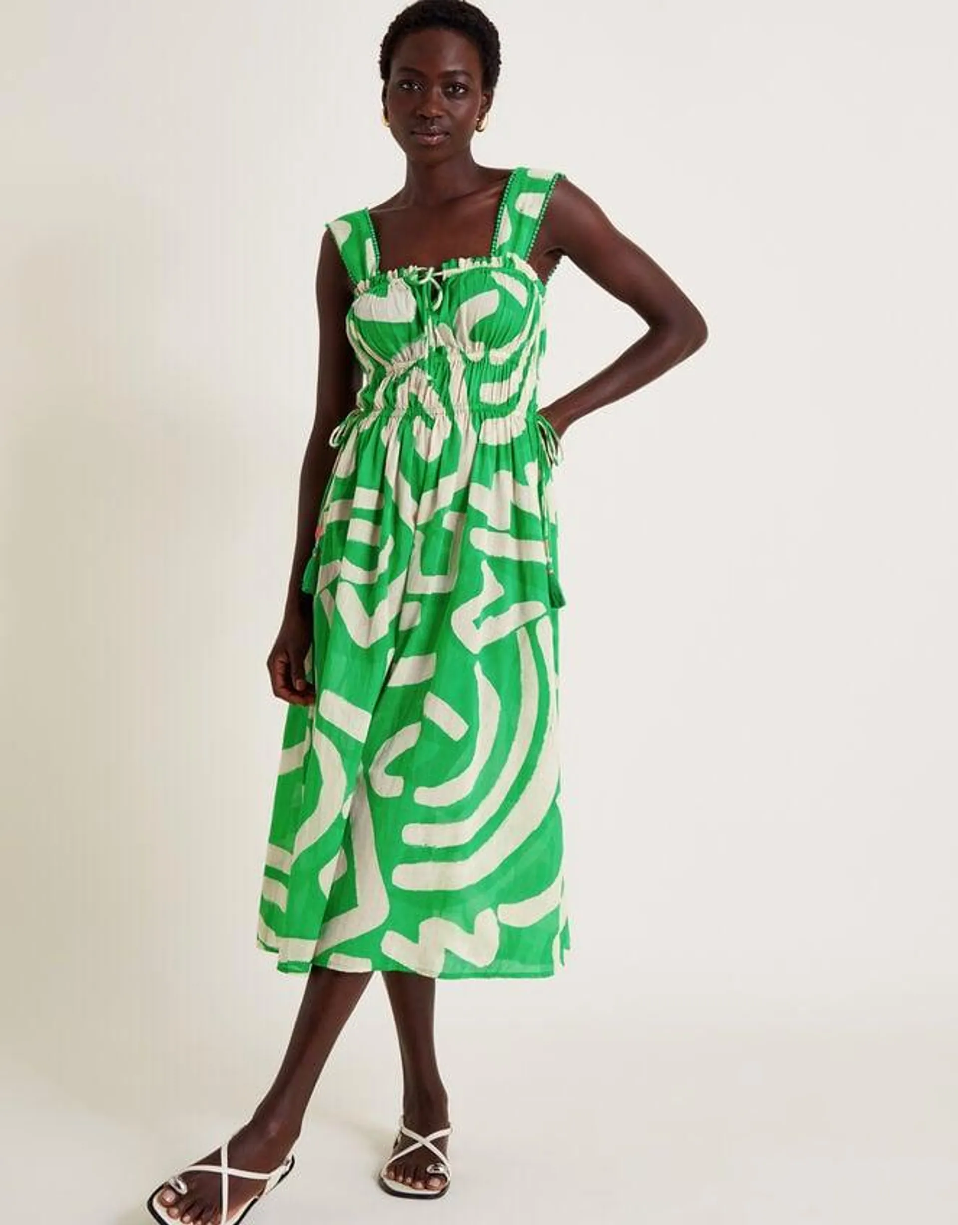 Demi Print Sundress Green