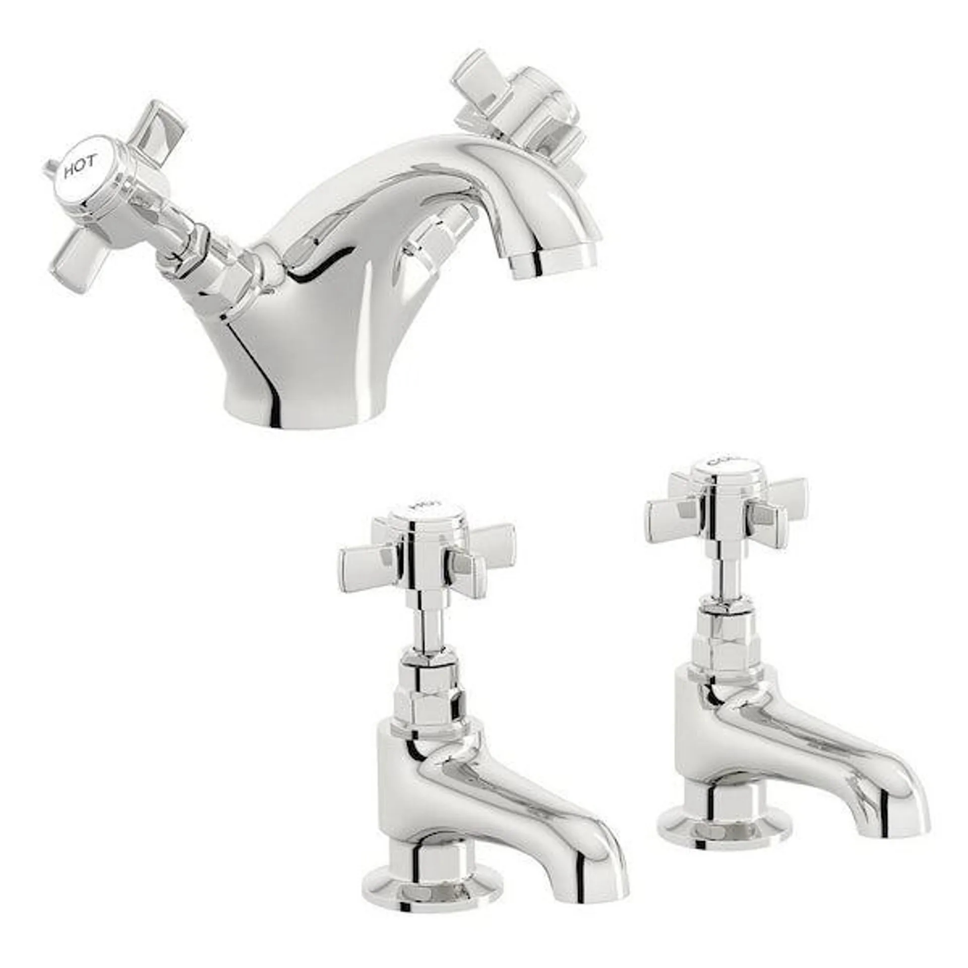 Orchard Dulwich basin mixer and bath tap pack