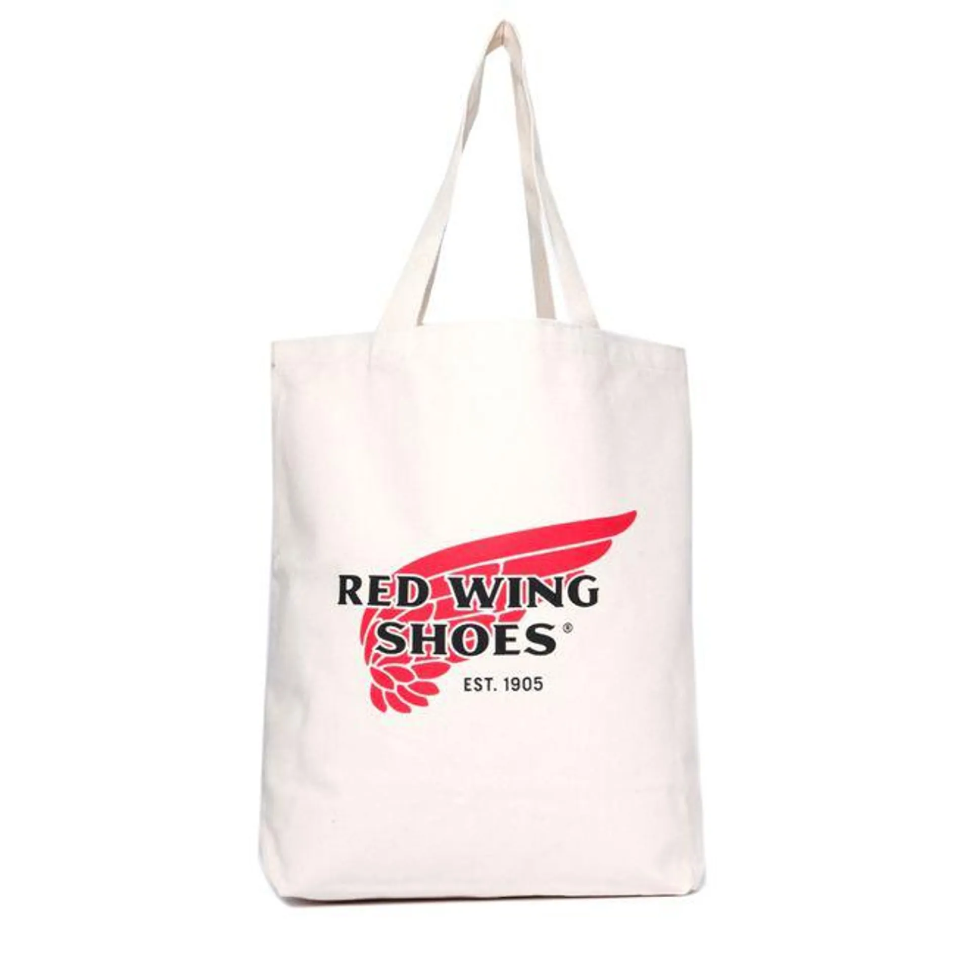 Red Wing Mens Logo Canvas Tote Bag in White