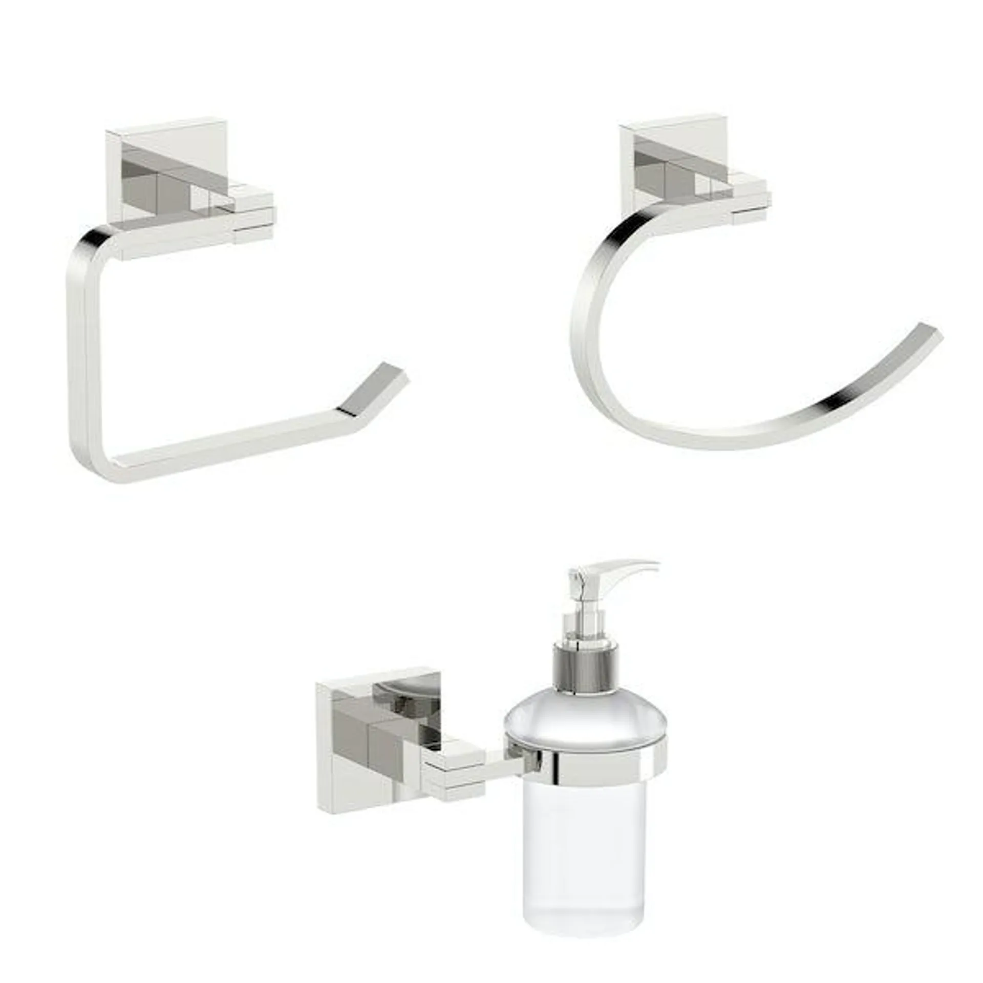 Accents Wye square cloak room 3 piece accessory set