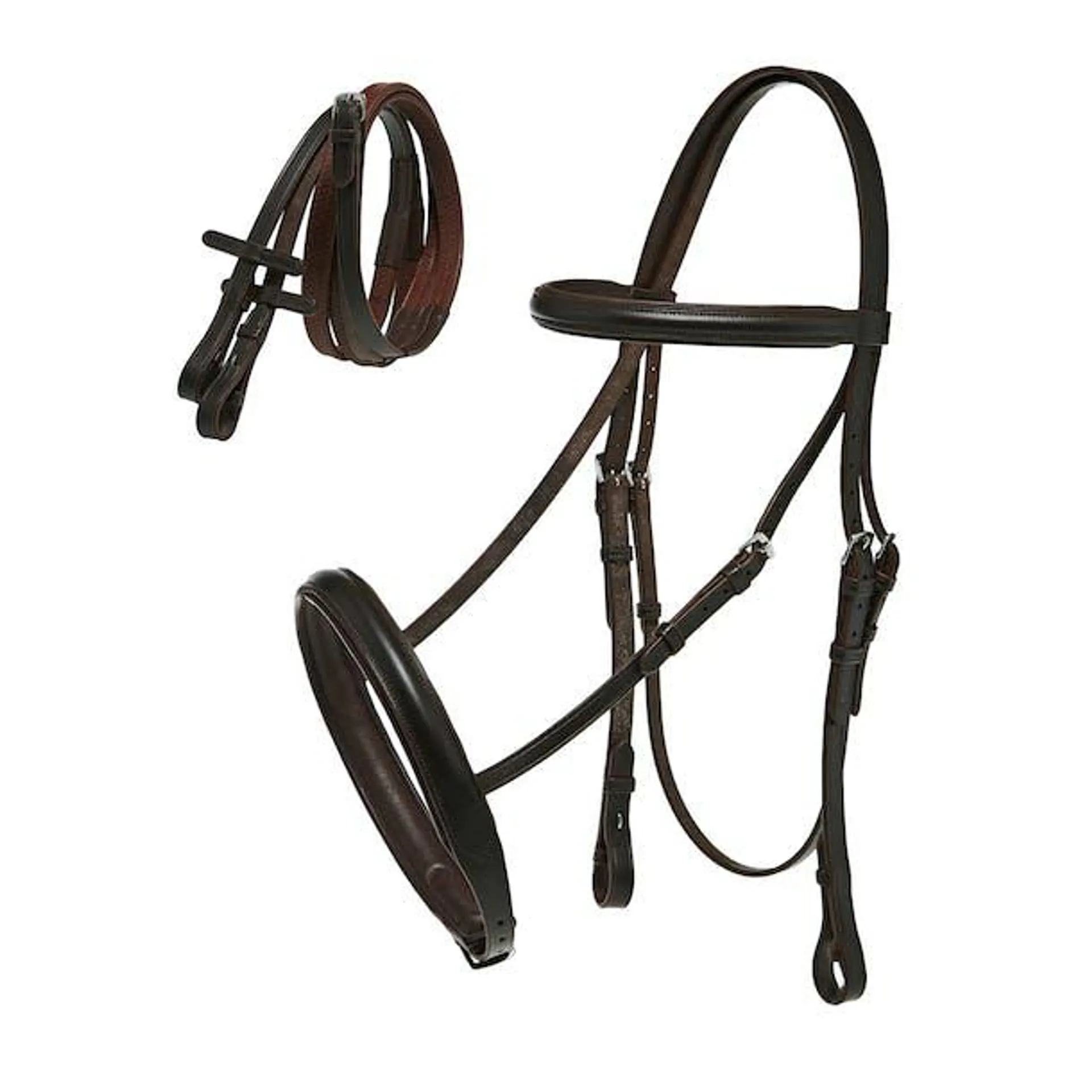 Derby House Raised with Rubber Reins Snaffle Bridle