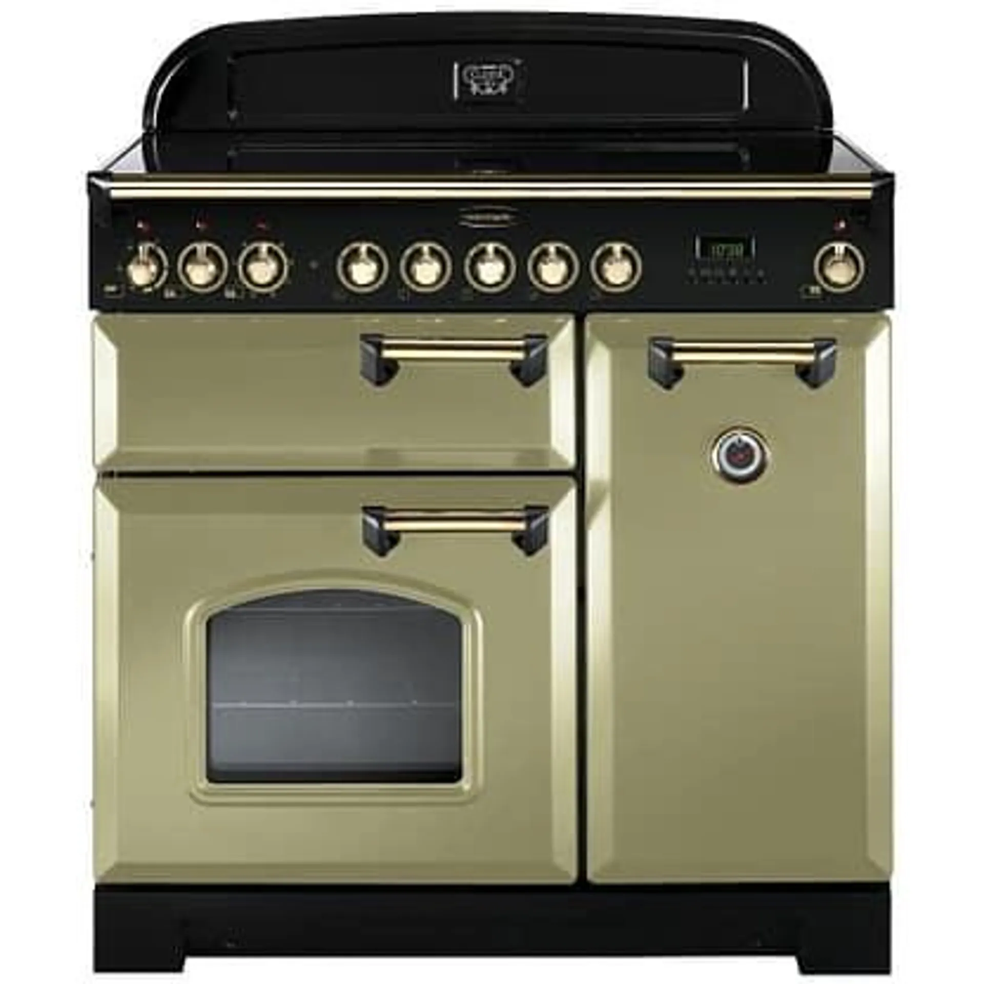 Rangemaster CDL90ECOG/B Classic Deluxe 90cm Ceramic Range Cooker 114730 – OLIVE GREEN