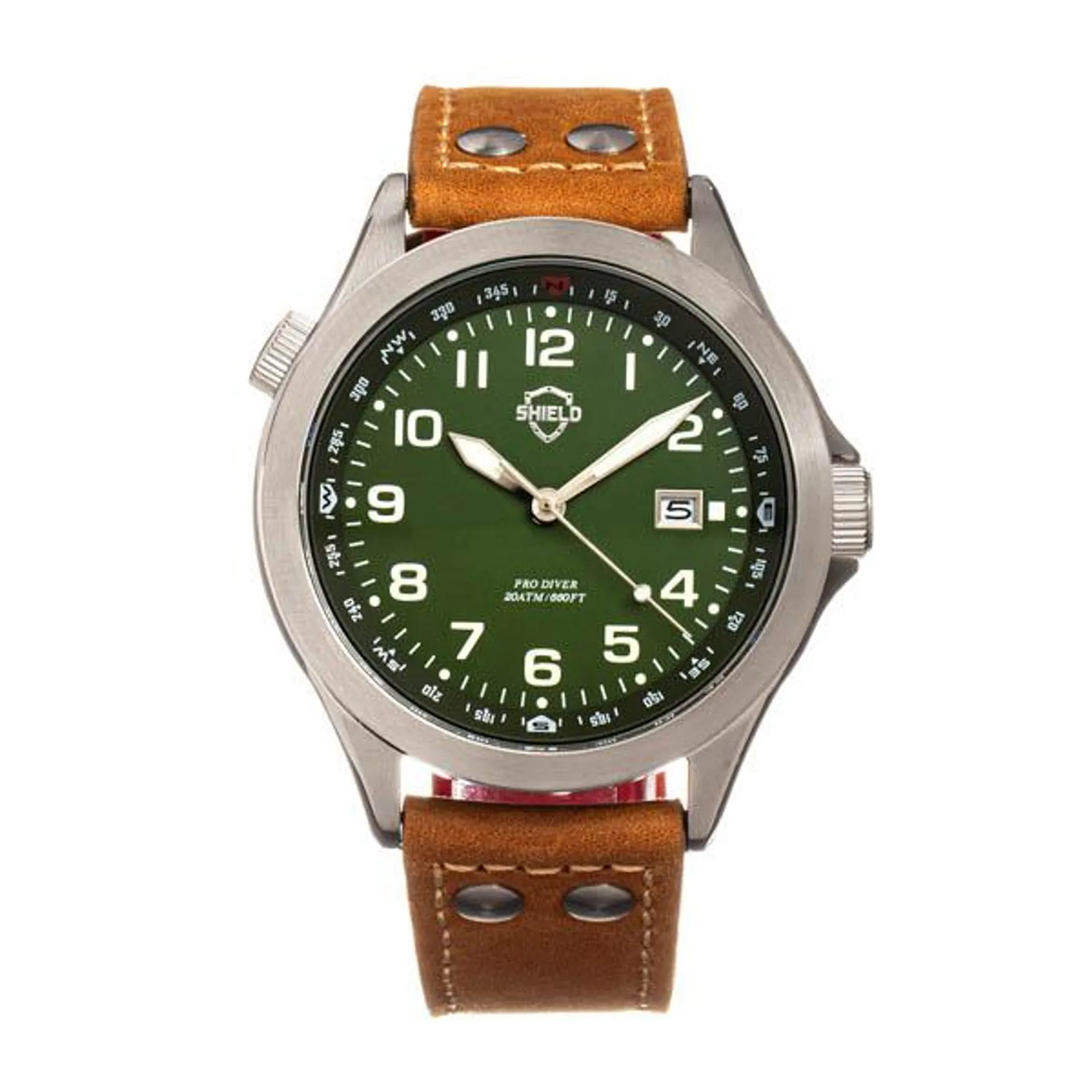 Shield Gents Palau Watch with Genuine Leather Strap